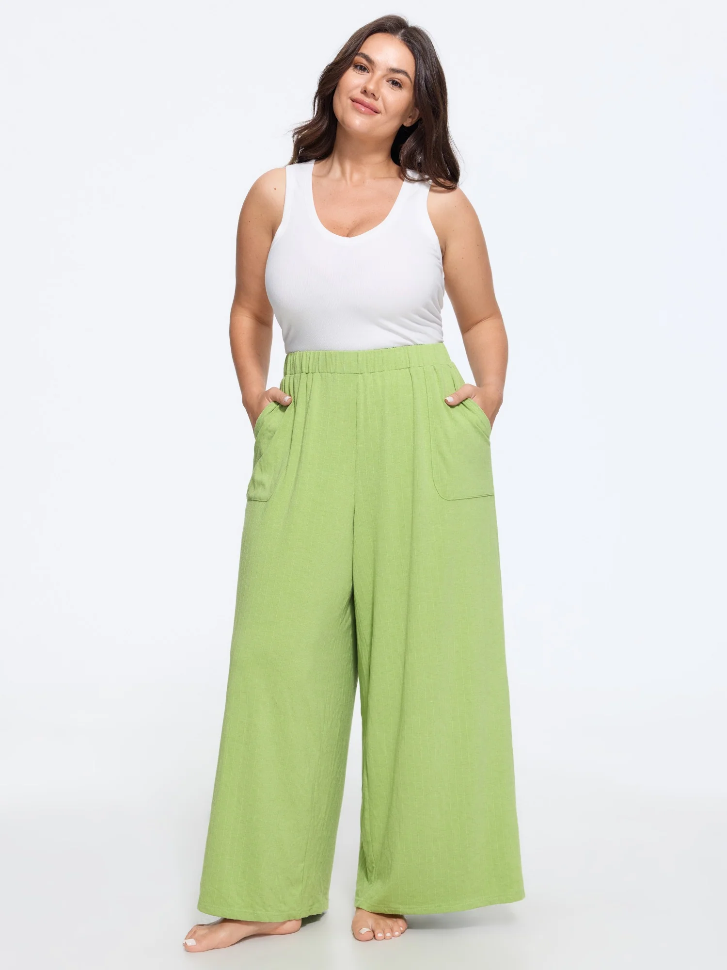 Vertical Ribbed Pocket Lounge Bottoms