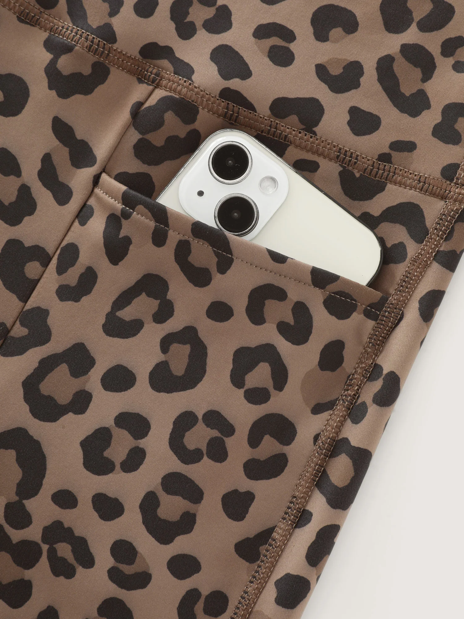 Stretchy Leopard Print Wide Waistband Leggings