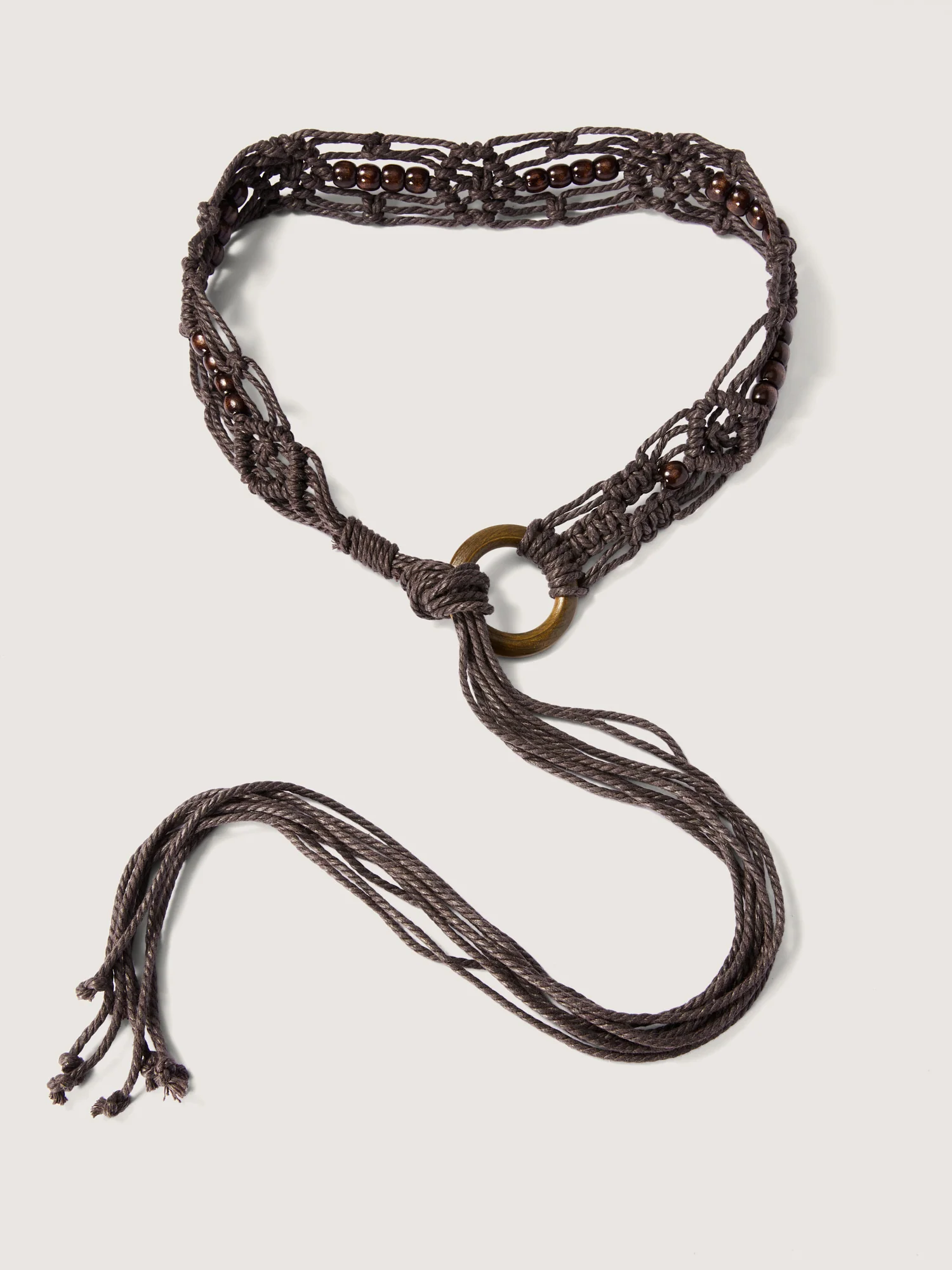 Beaded Braided Rope Belt