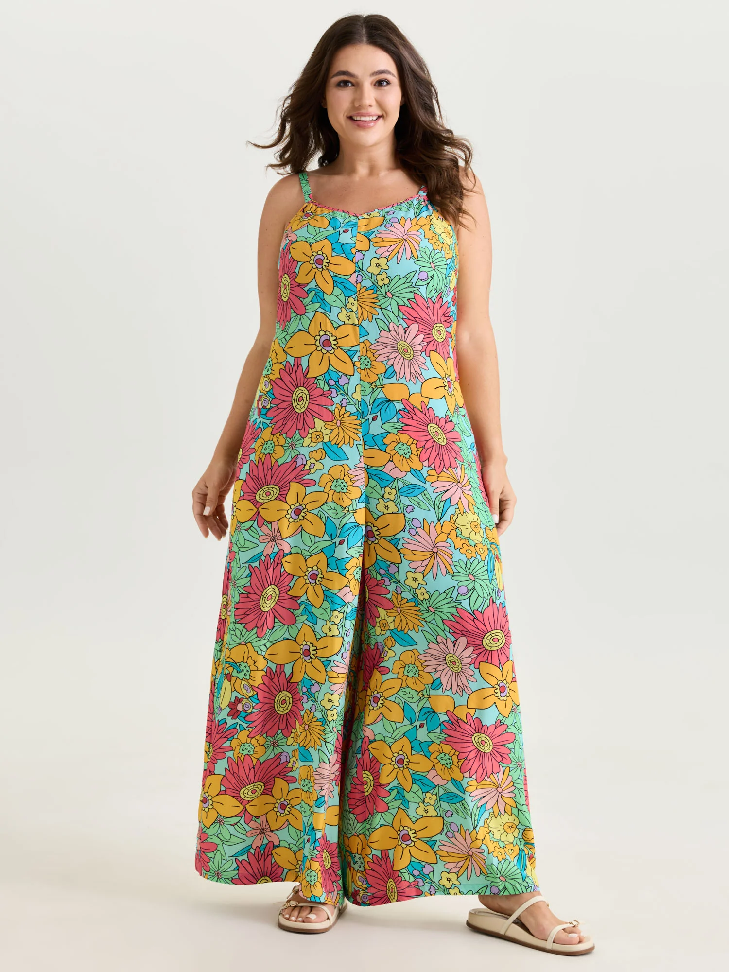 Vivid Groove Stretchy Adjustable Jumpsuit