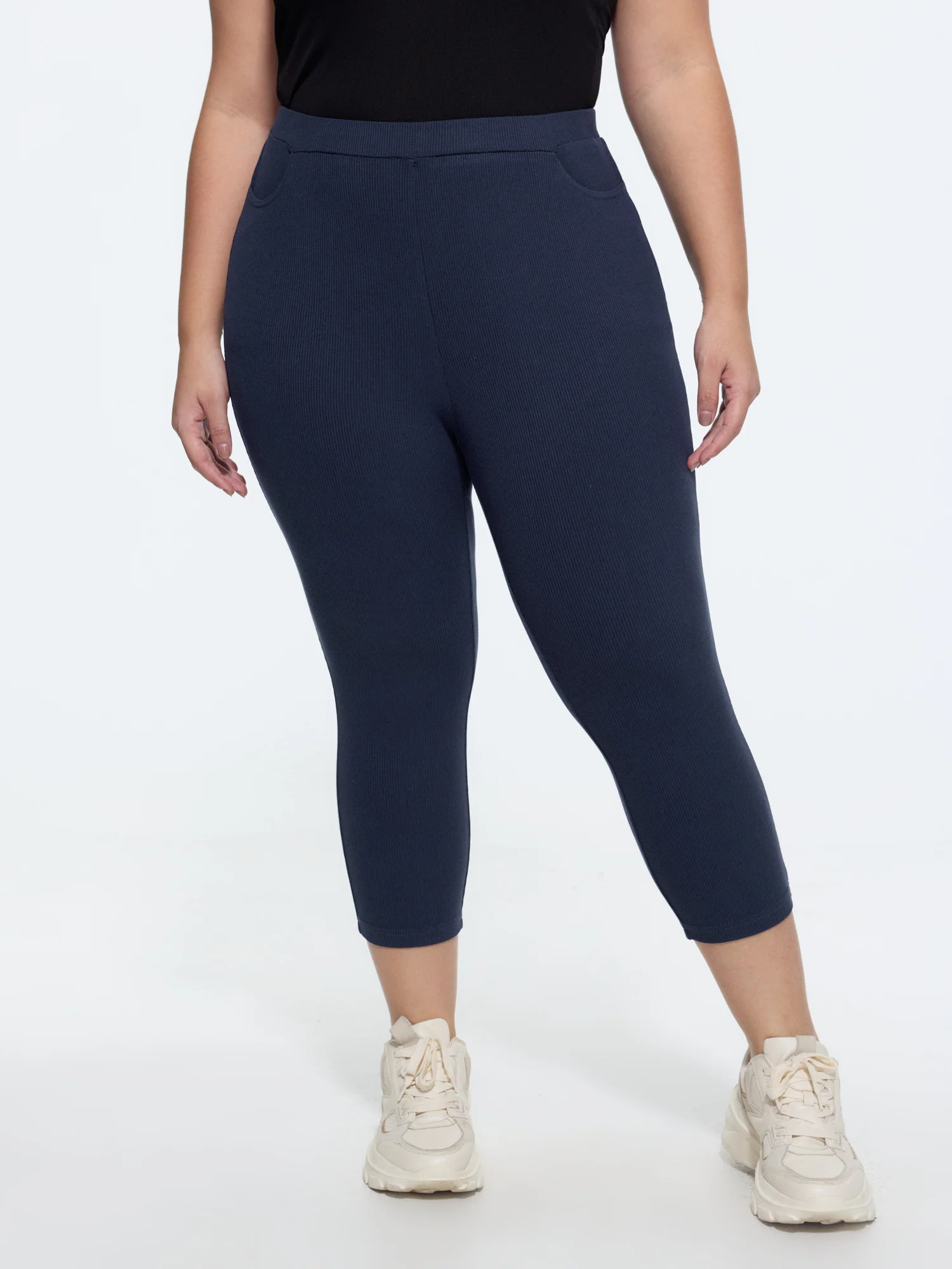 Stretchy Pull-On Plain Leggings