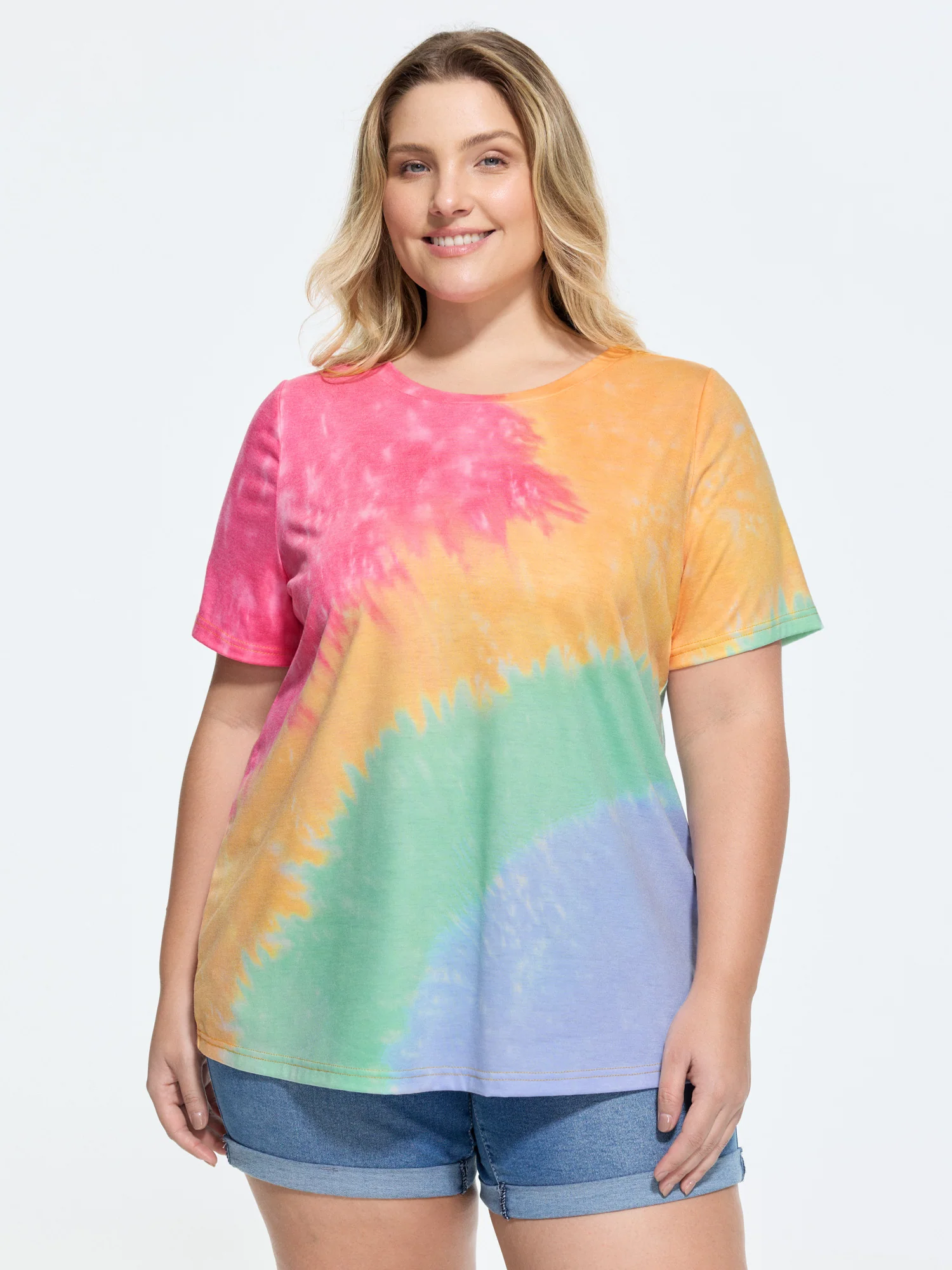 Supersoft Stretchy Tie-Dye Effect T-Shirt
