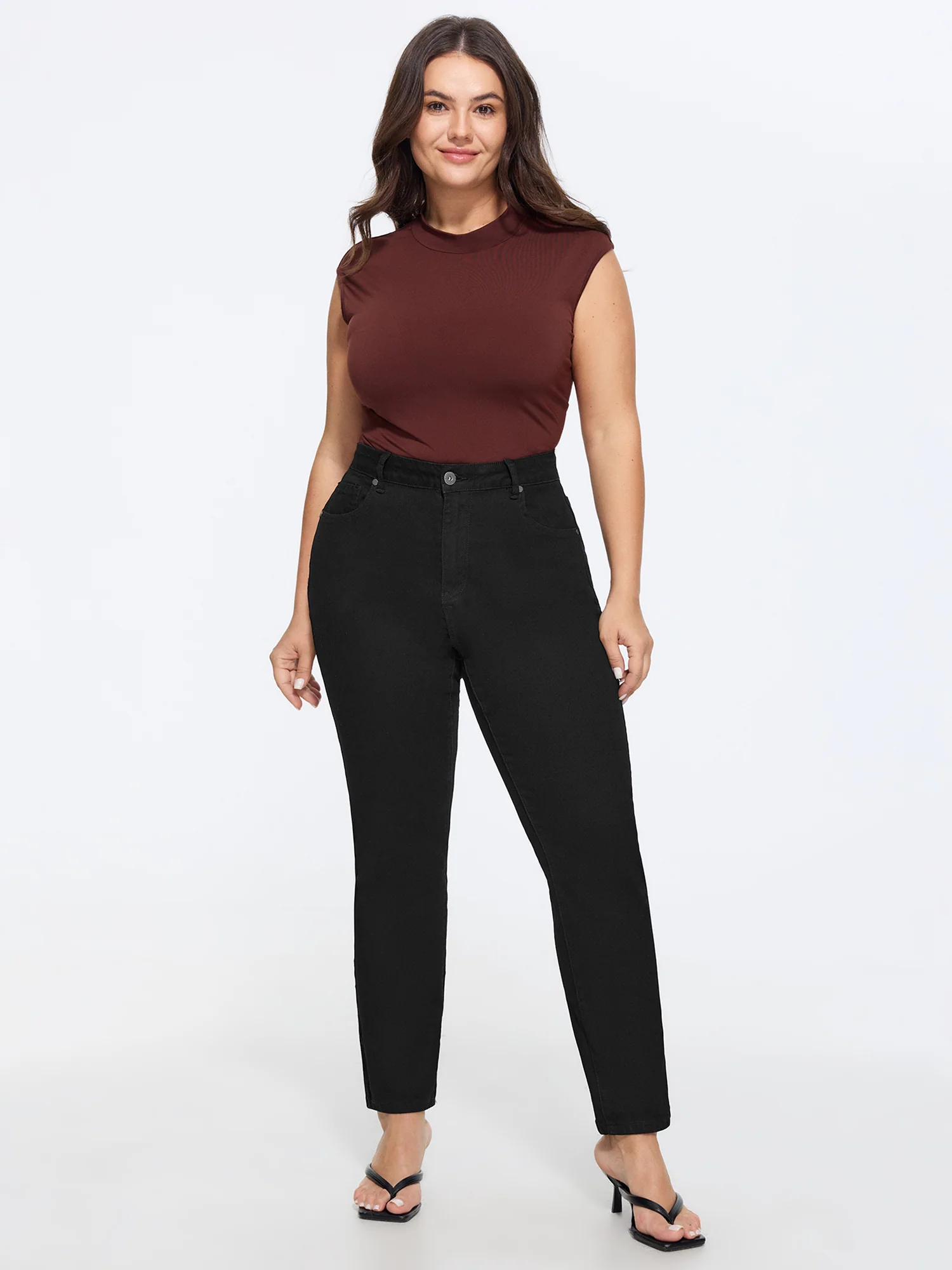 Stretchy High Waist Skinny Fit Jeans