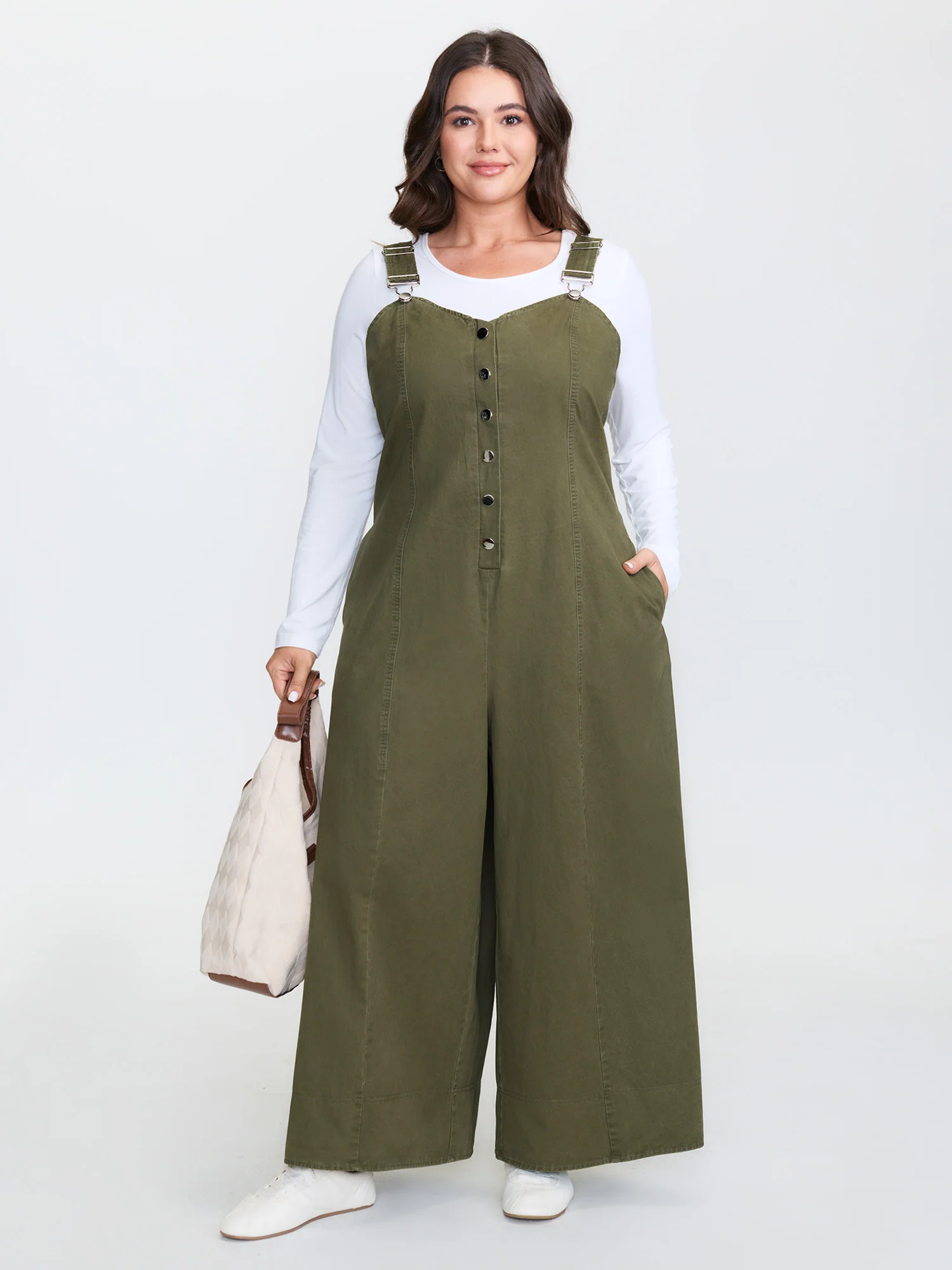 Vintage A-Line Adjustable Overall Jumpsuit