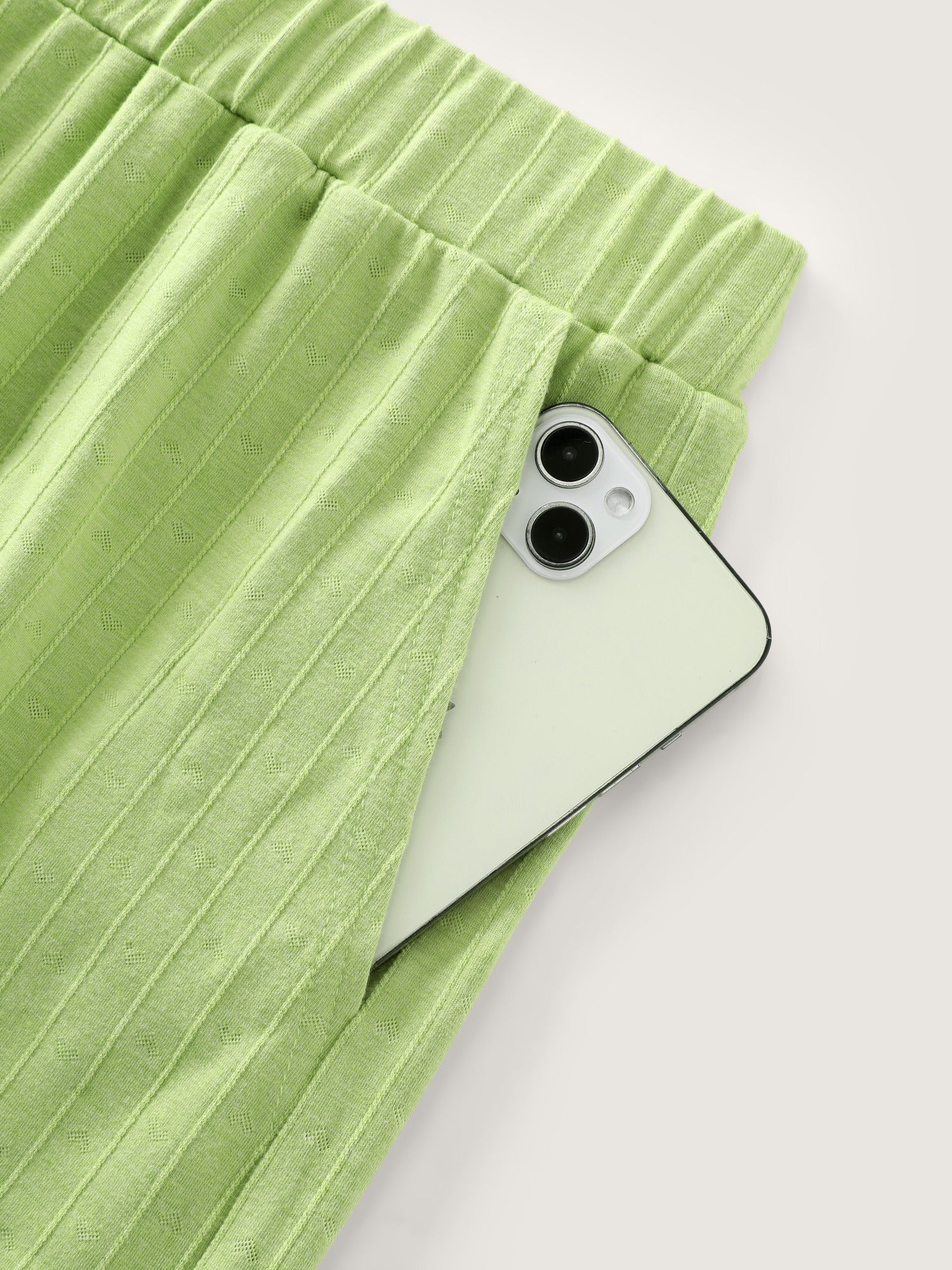 Vertical Ribbed Pocket Lounge Bottoms