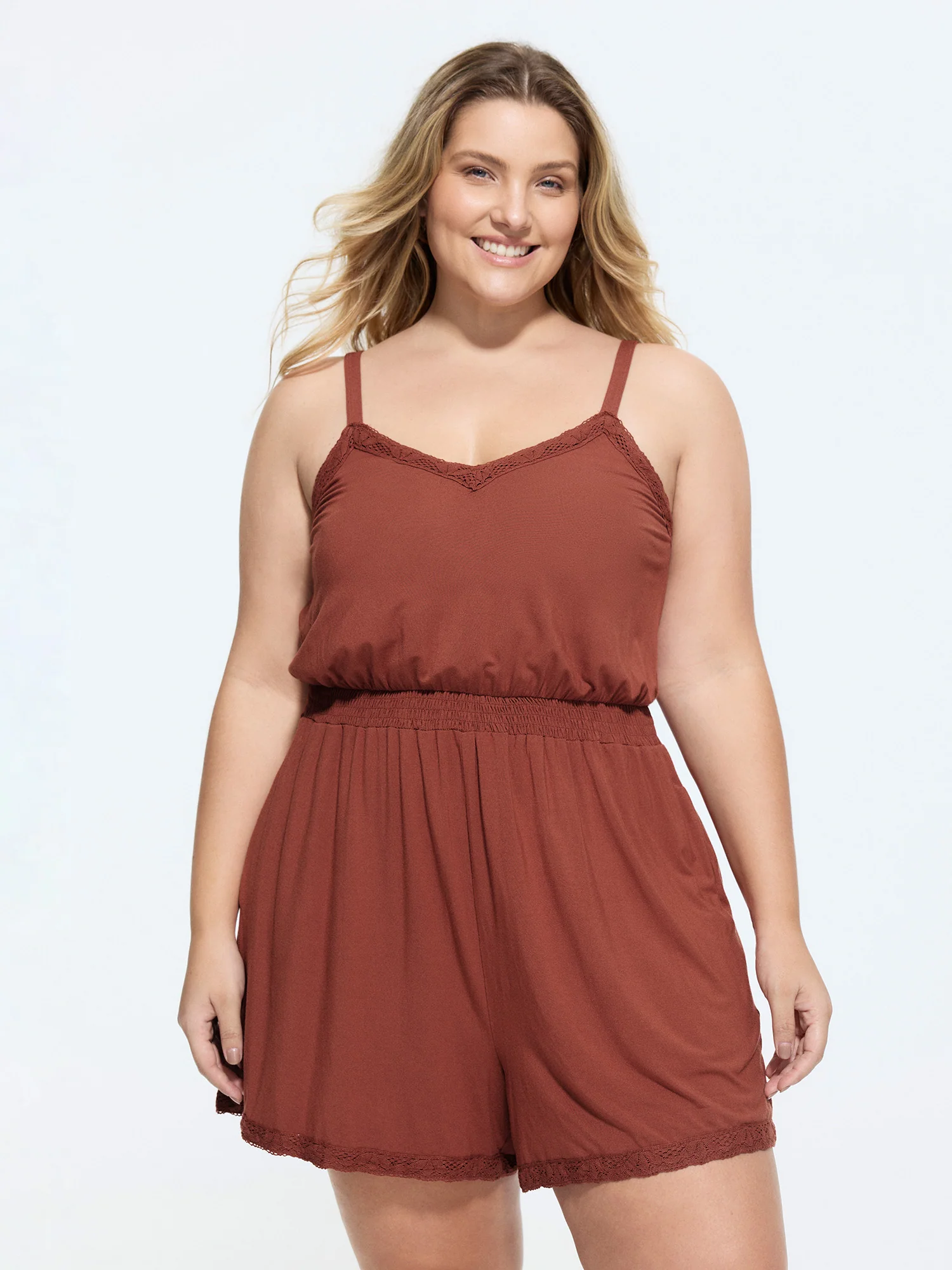 Supersoft Lace Detail Lounge Romper
