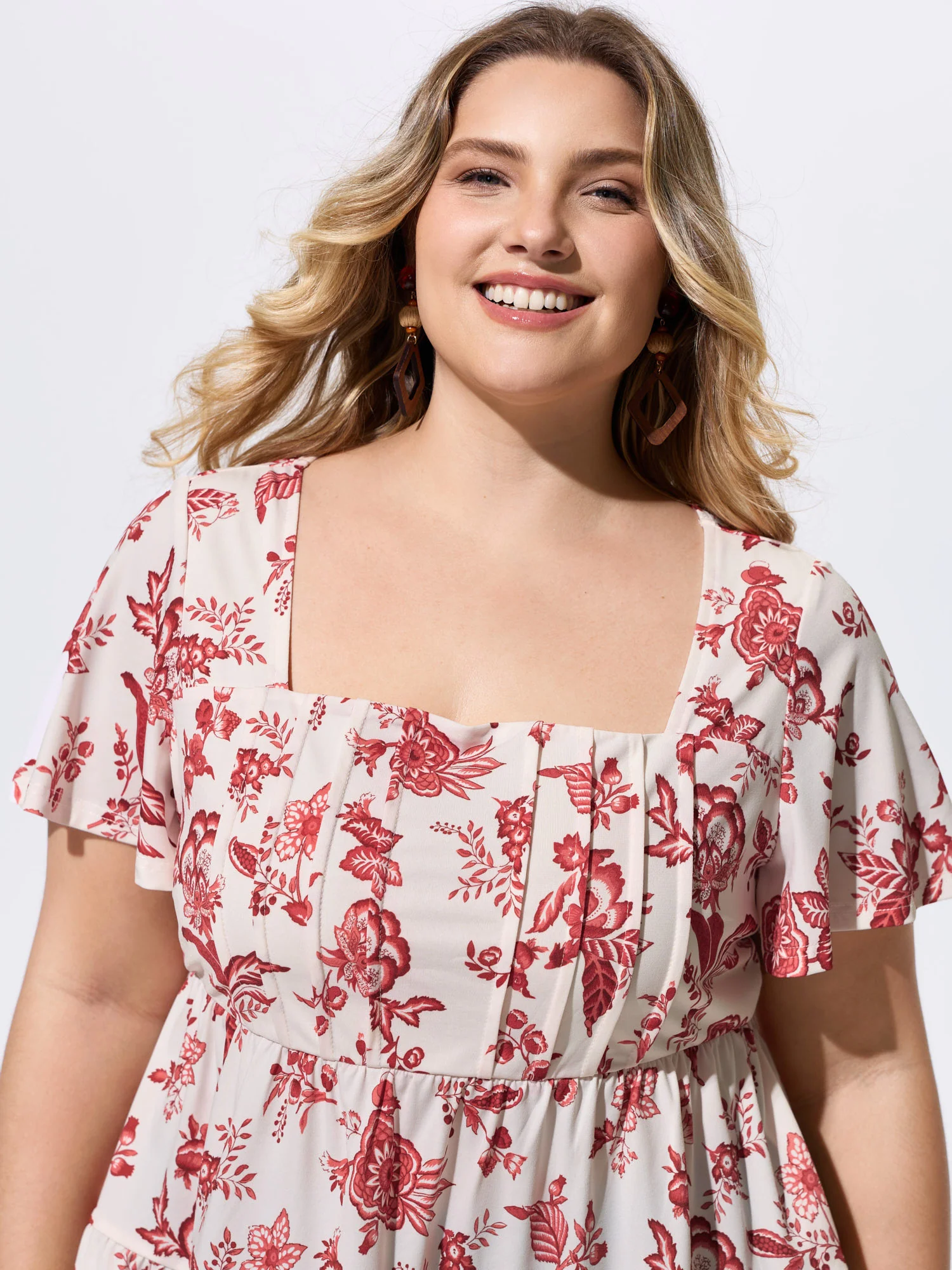 Floral Print Flowy Knit Top