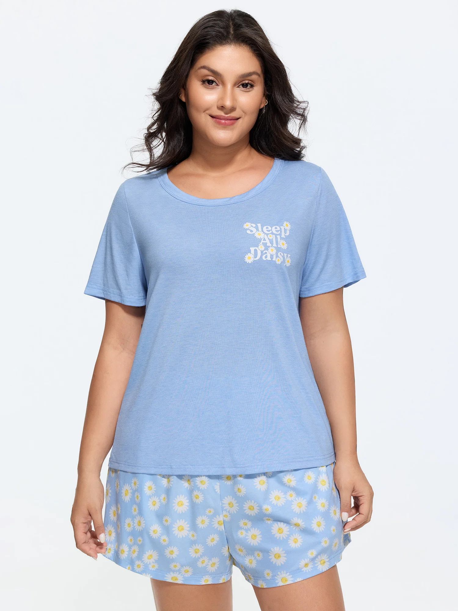 Supersoft Floral Print Color Contrast Pajama Set