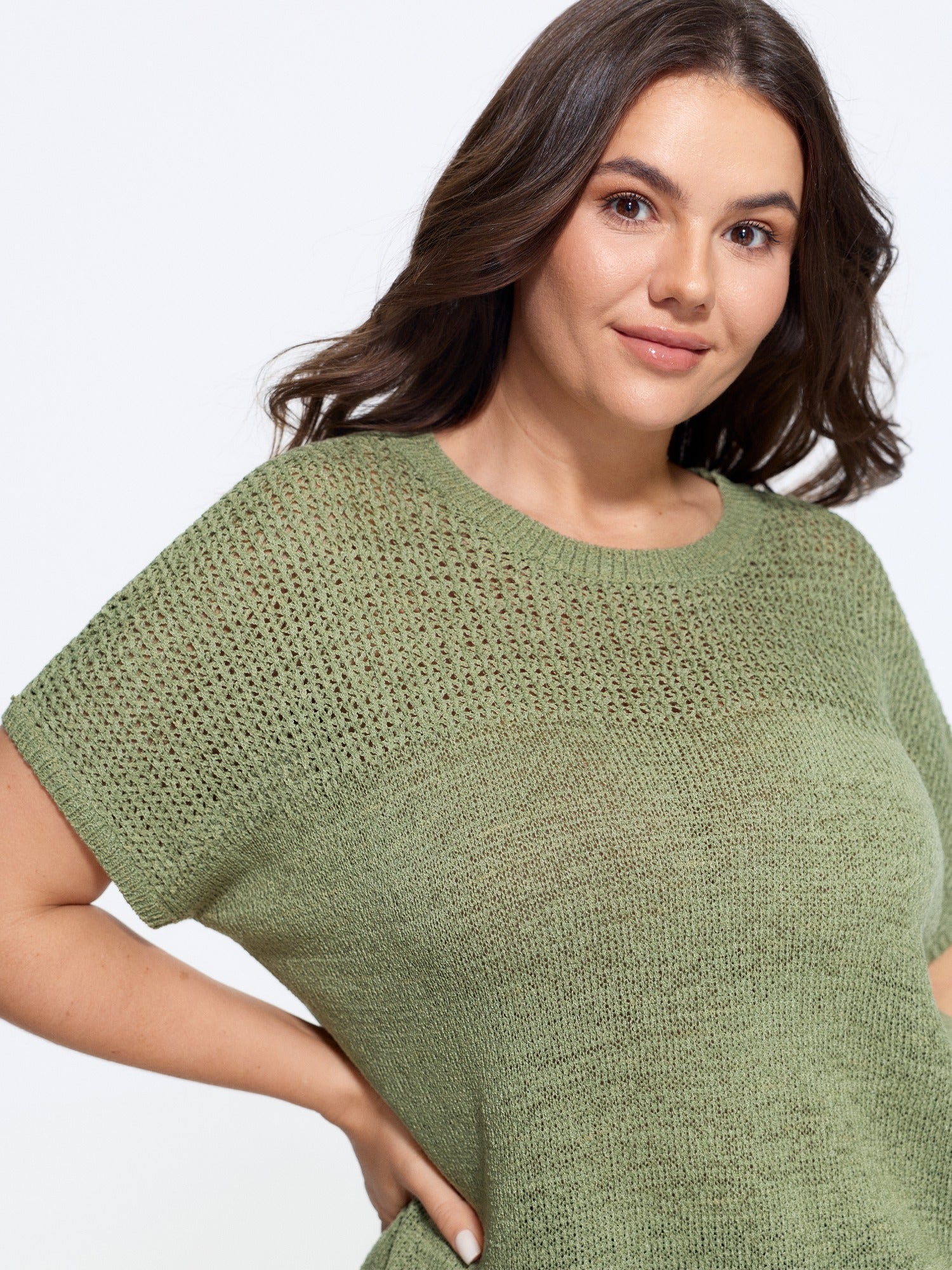 Texture Crew Neck Short Sleeve Pullover