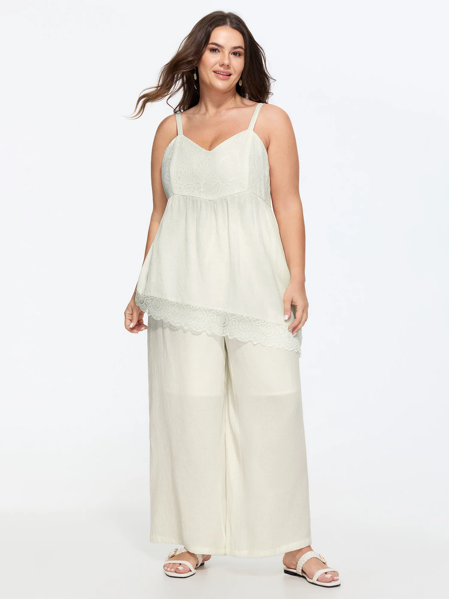 Drawstring Waist Pockets Straight-Leg Pants
