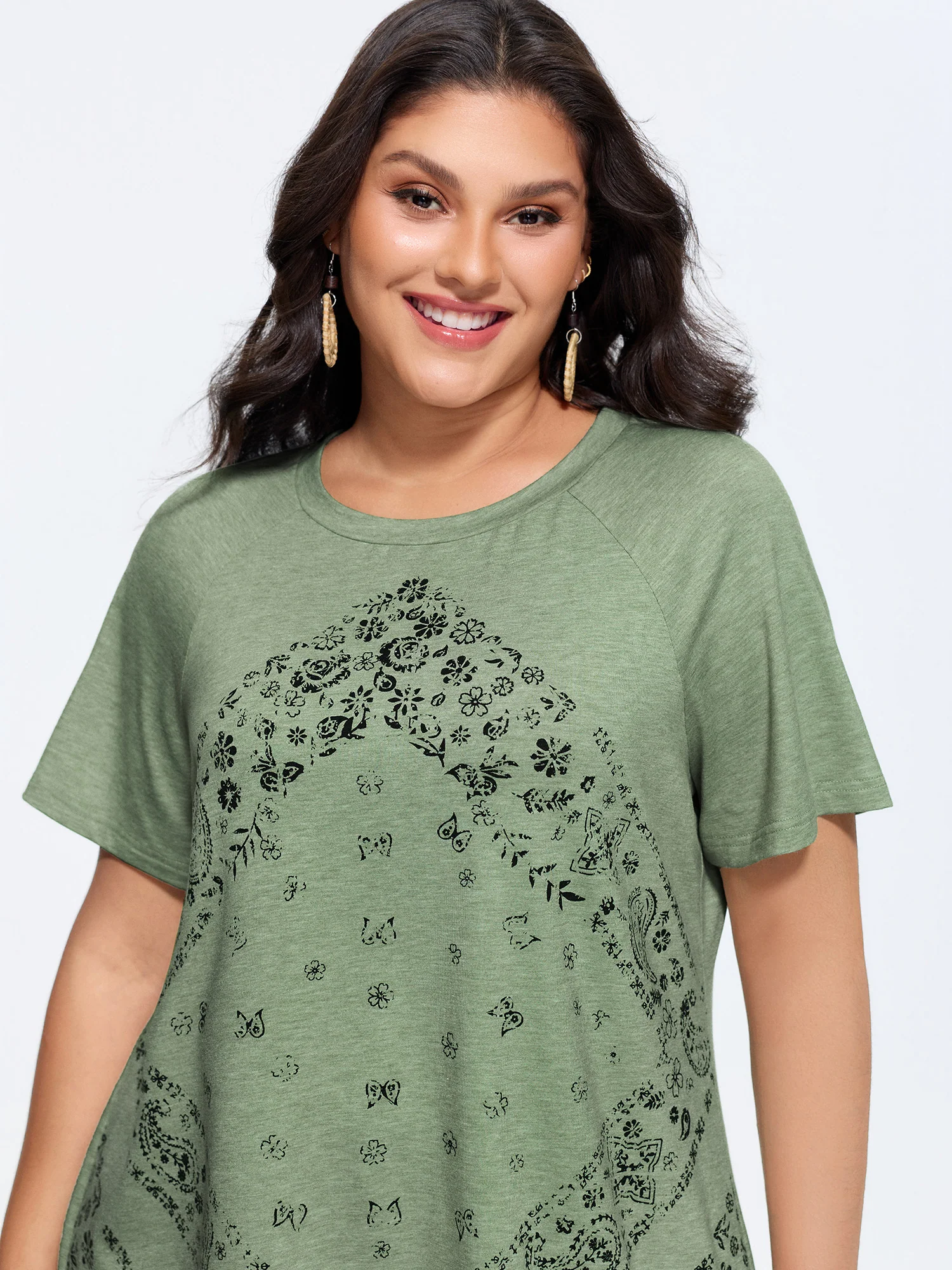 Supersoft Stretchy Arc Hem T-Shirt
