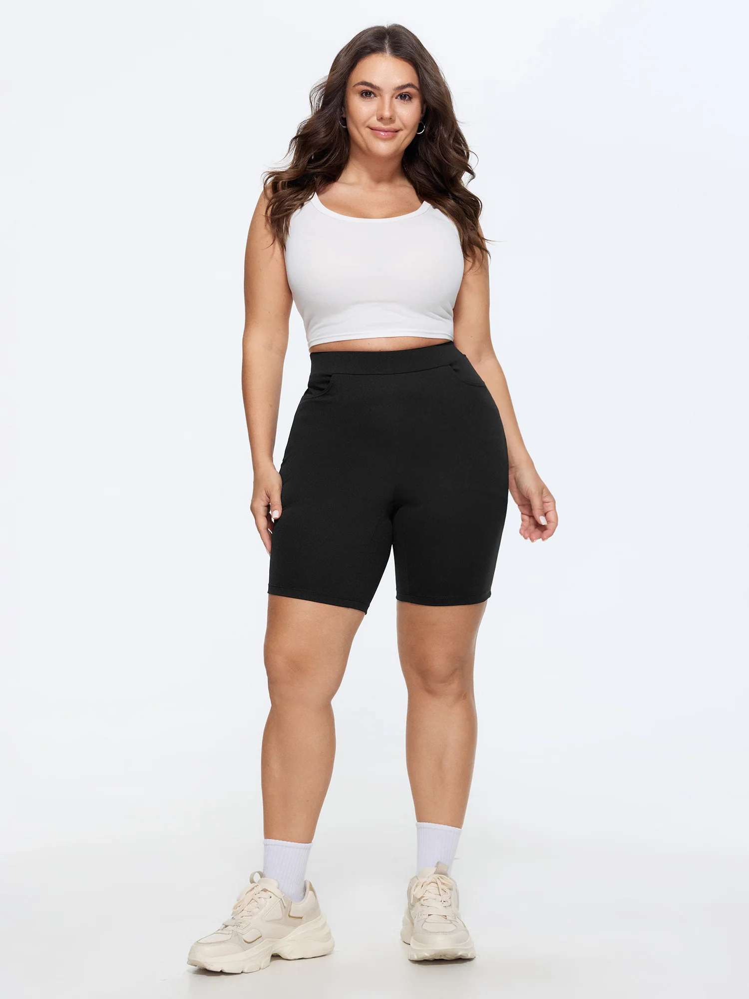 Stretchy Pull-On Plain Leggings