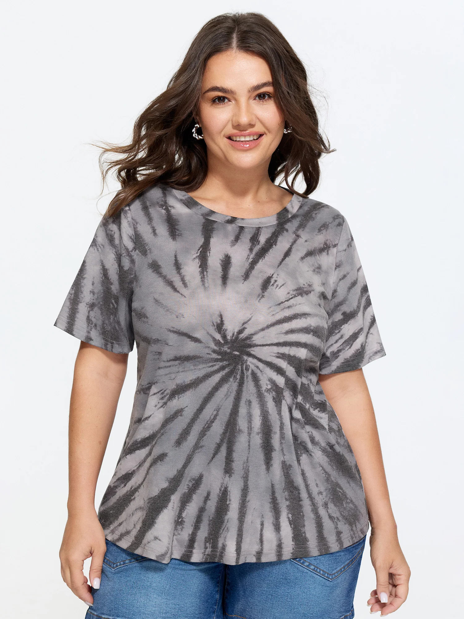 Supersoft Tie-Dye Effect Print T-Shirt