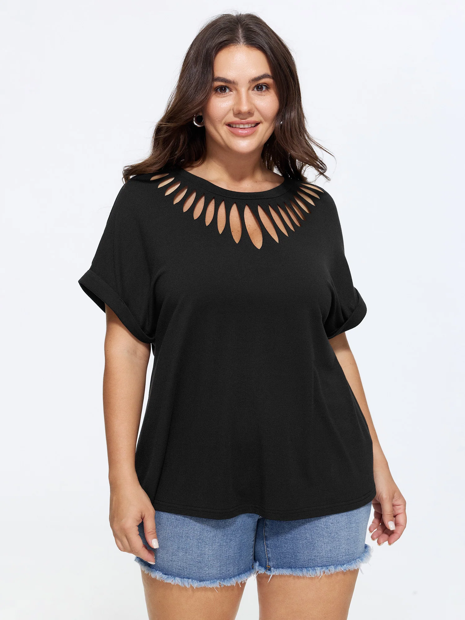 Supersoft Cut-Out Relaxed-Fit T-Shirt