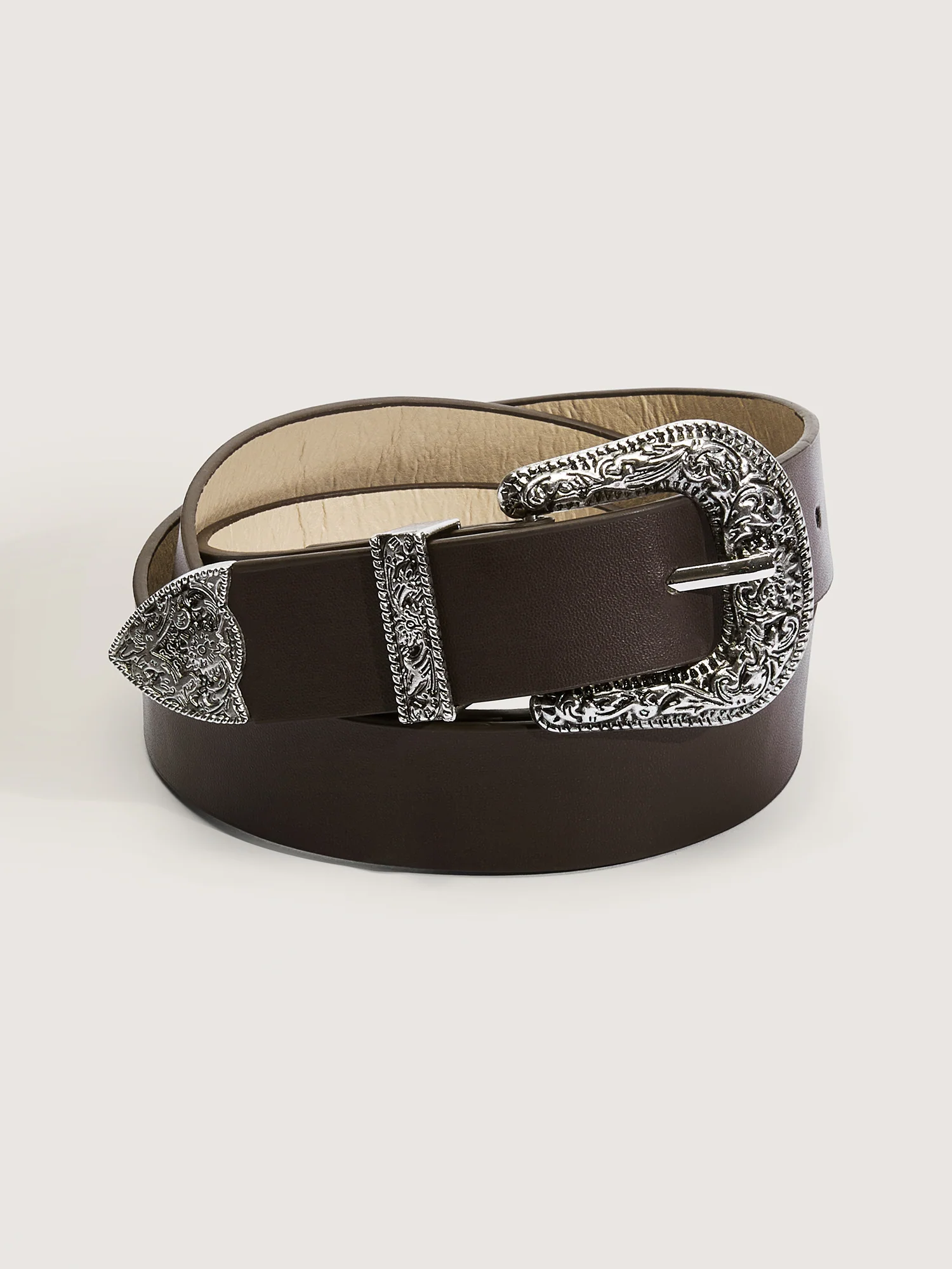 Vintage Engraved Extended Thin Belt