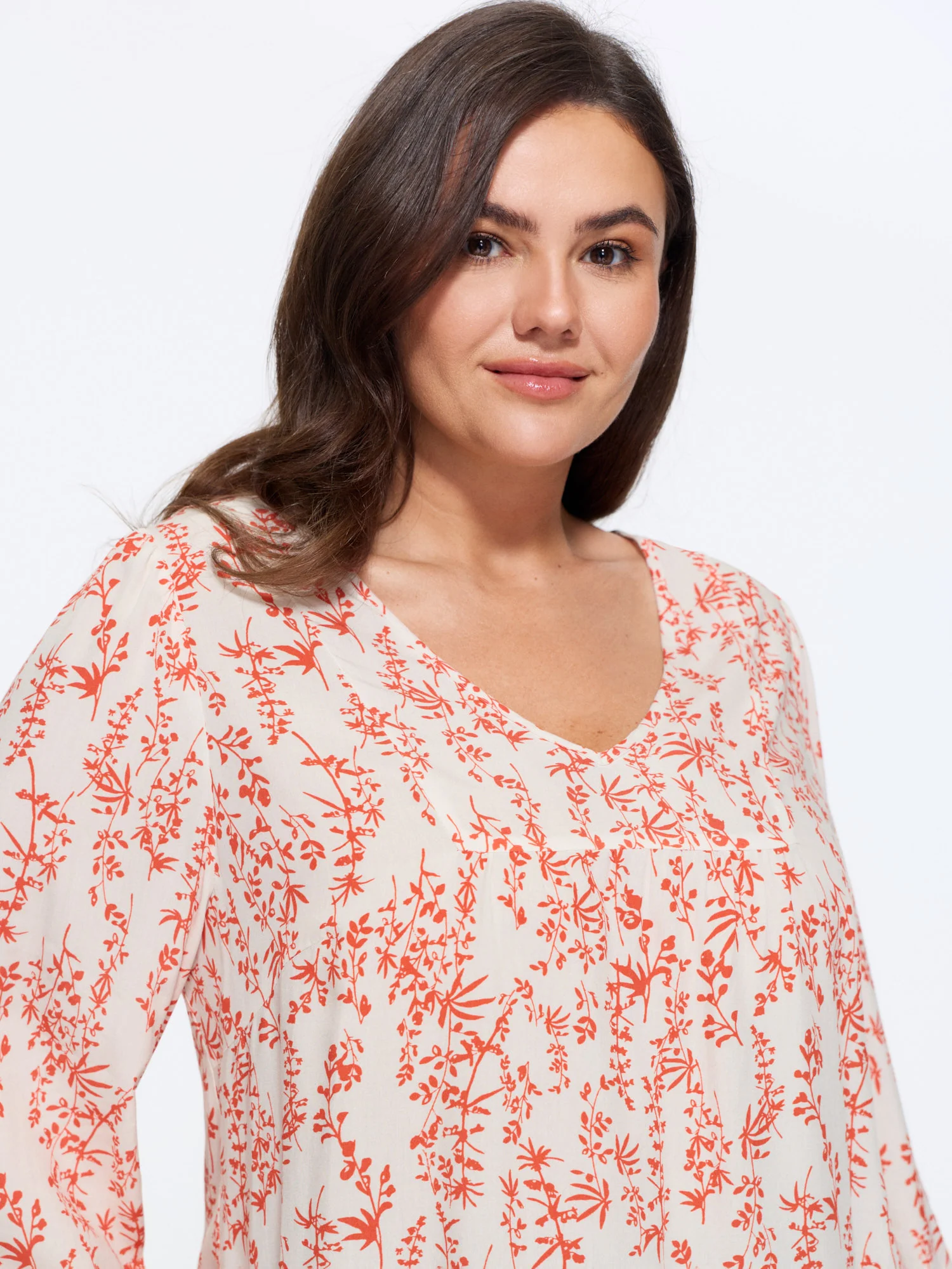 Floral Print Long Sleeve Blouse