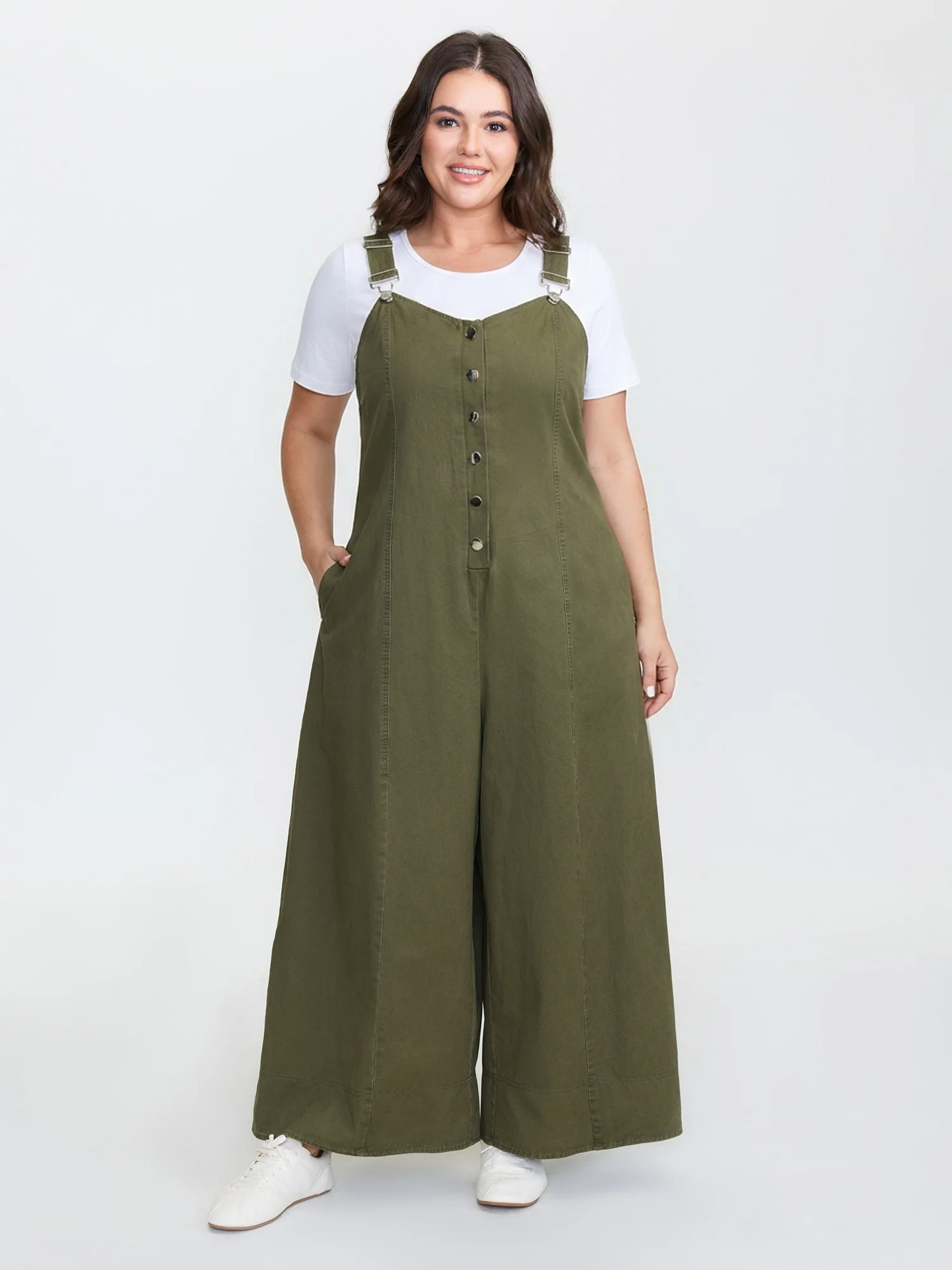 Vintage A-Line Adjustable Overall Jumpsuit
