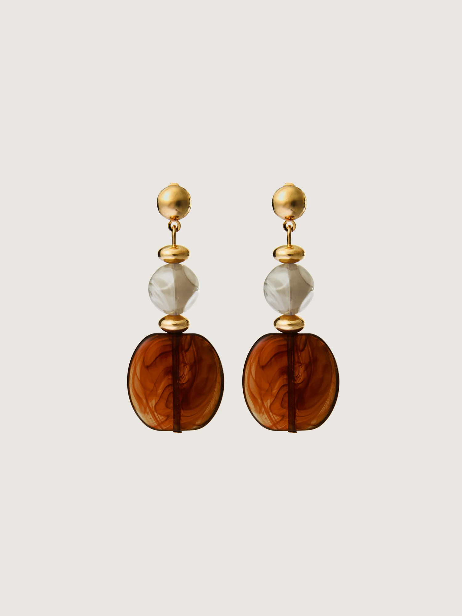 Multi-Color Stone Drop Earrings