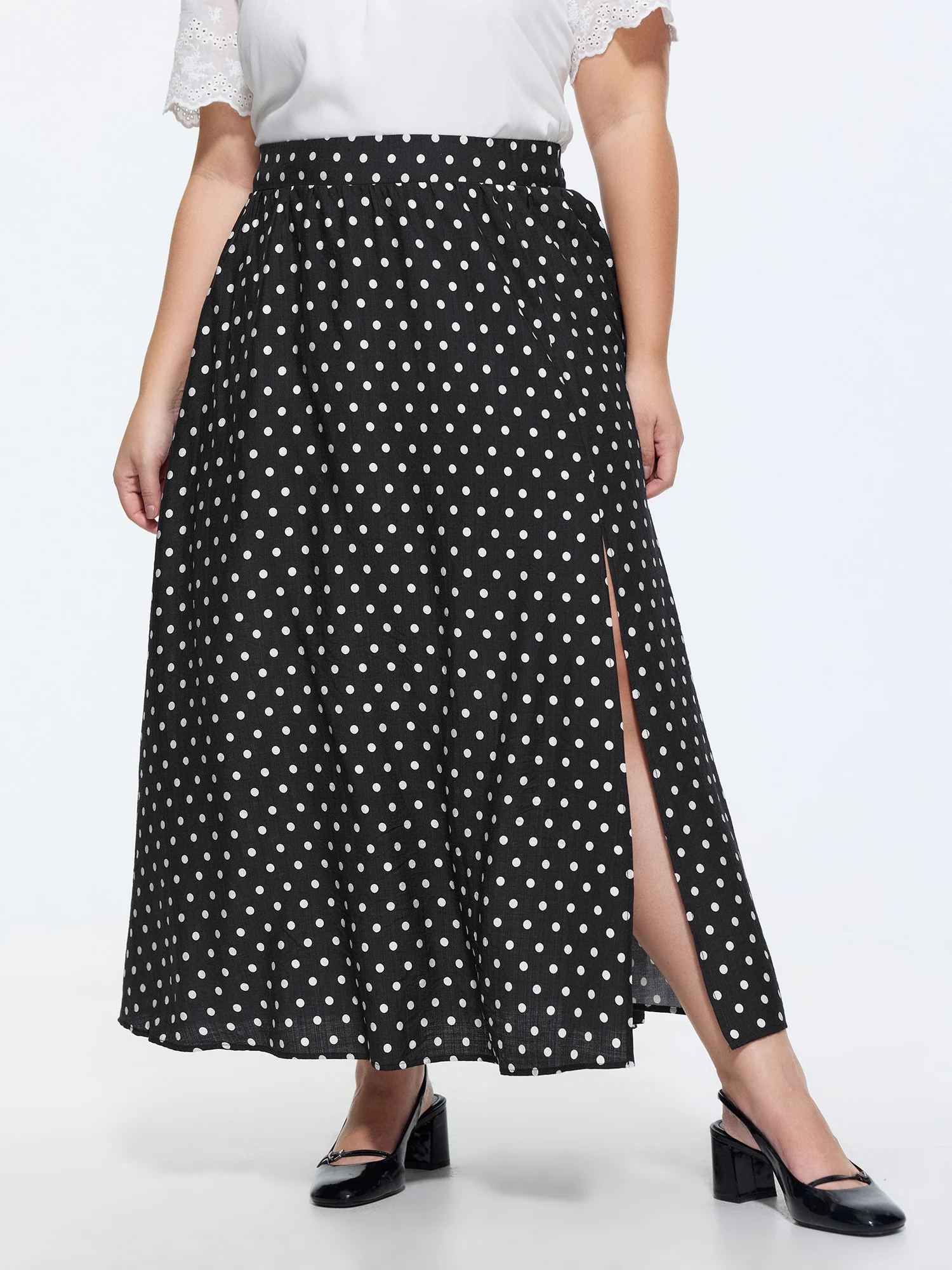 Polka Dots Charm Maxi Skirt