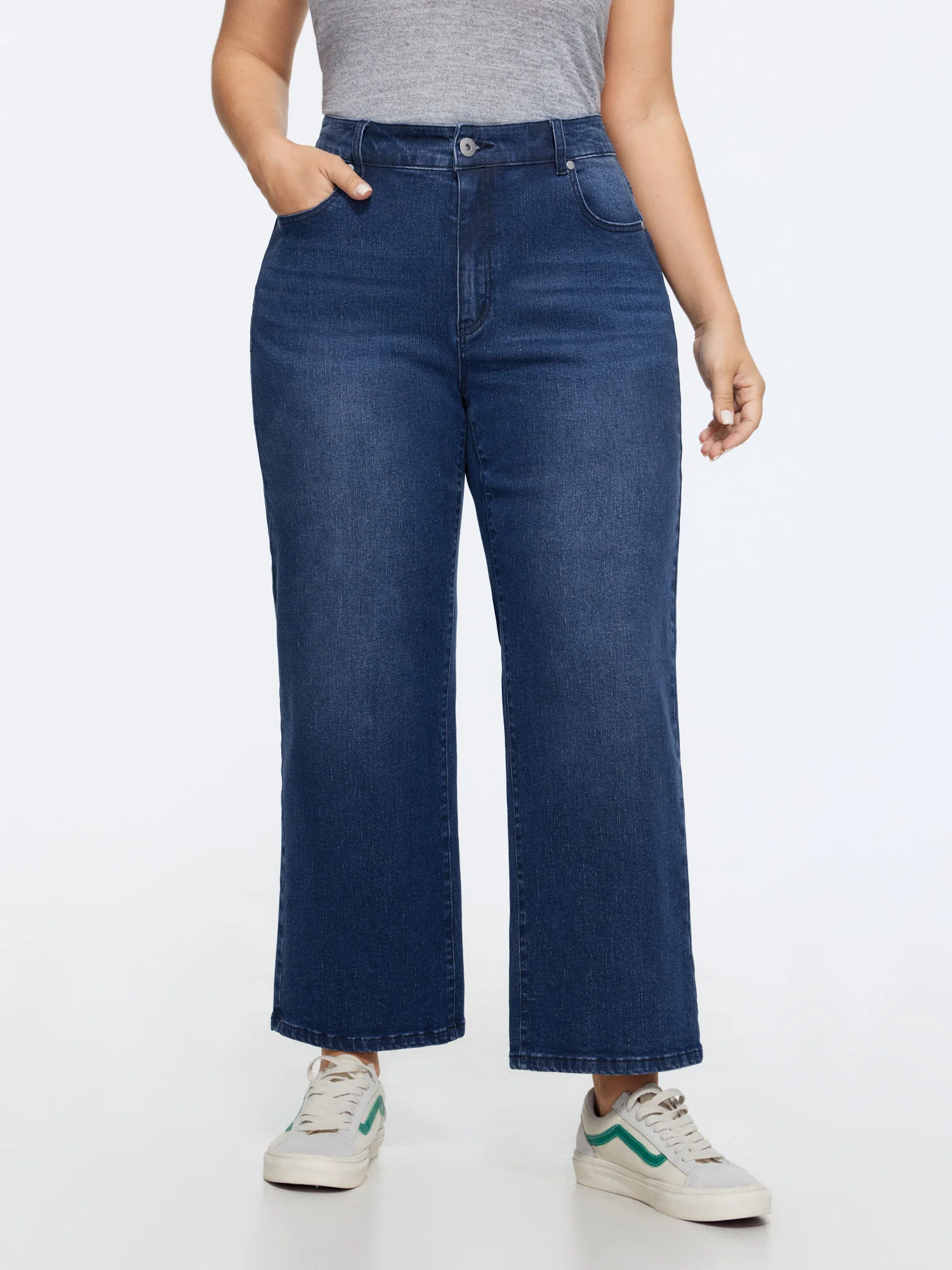 Butt-Lifting Straight-Leg Mid-Rise Jeans