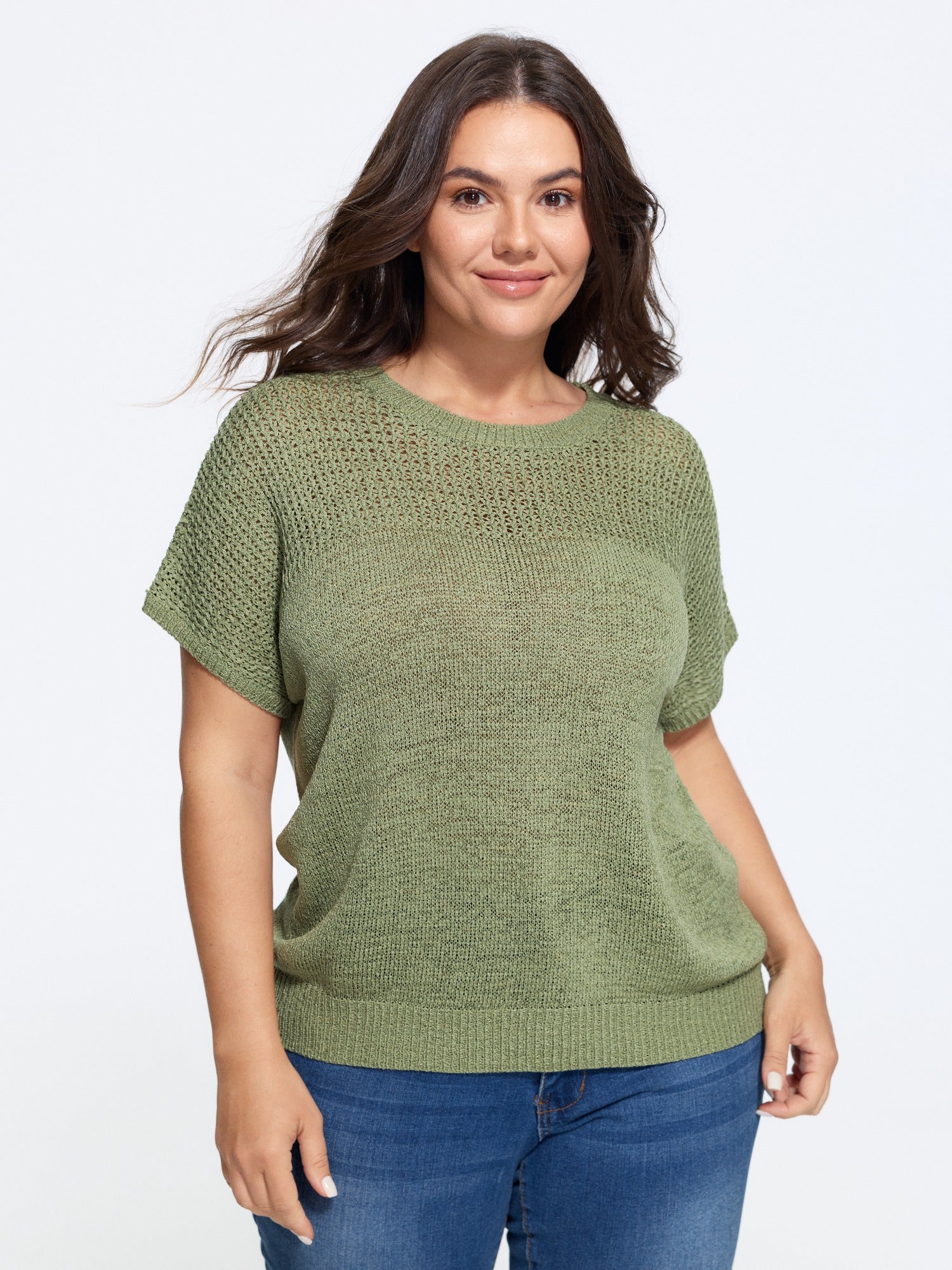Texture Crew Neck Short Sleeve Pullover