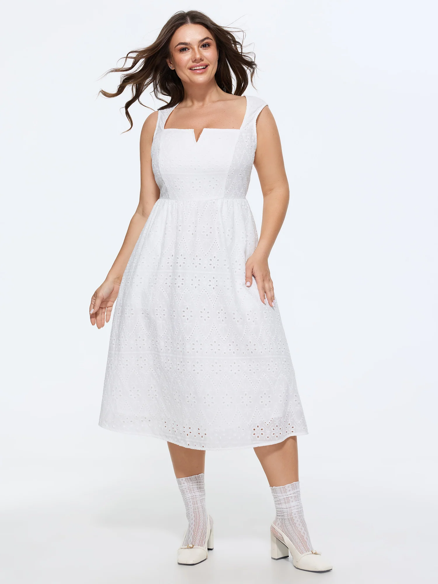 Sheer Lace Slouchy Mid-Calf Socks