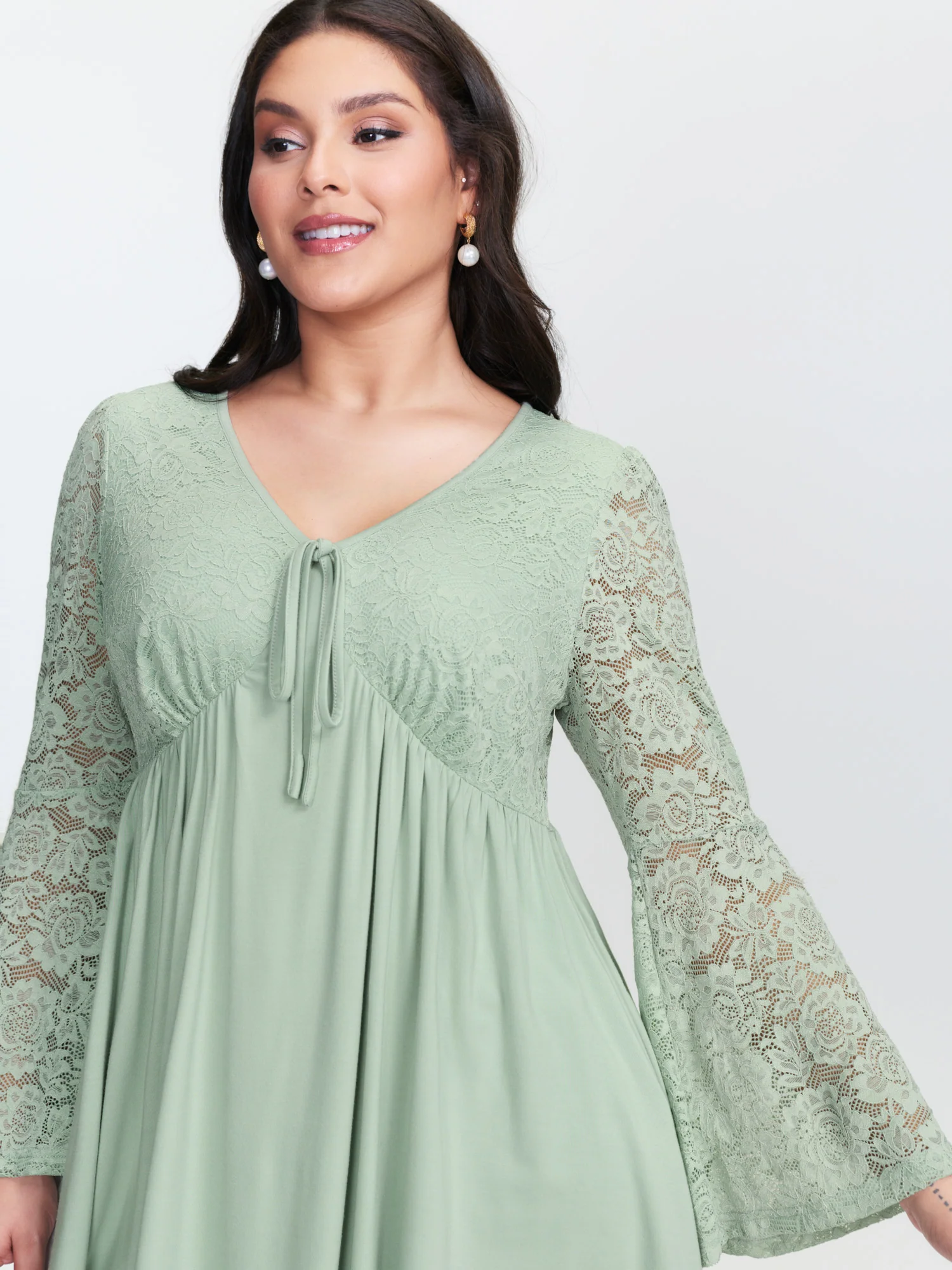 Tunic Waist-Tie Flowy Knit Top