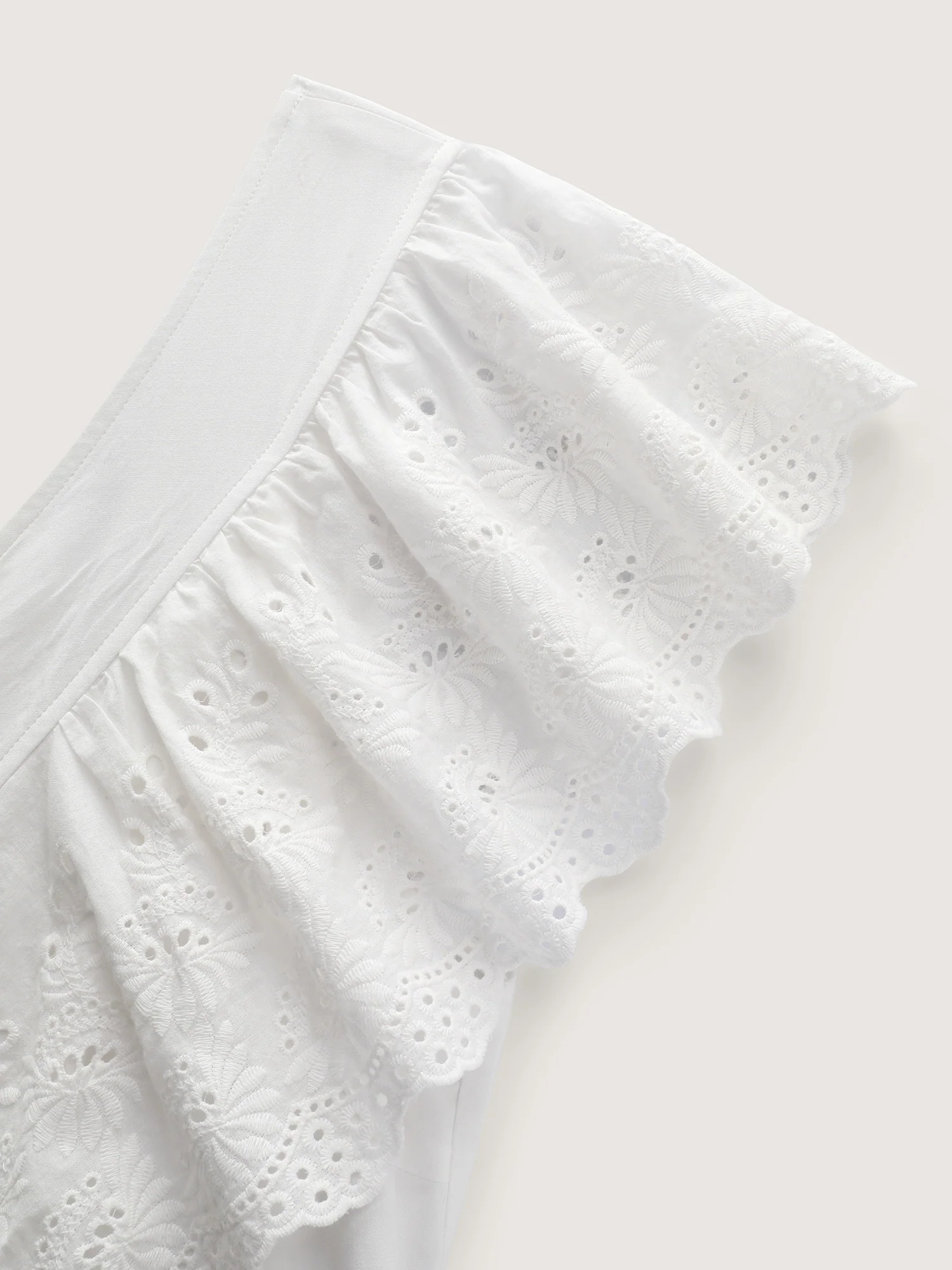 Supersoft Lace Eyelet Trim Breezy Mini Dress