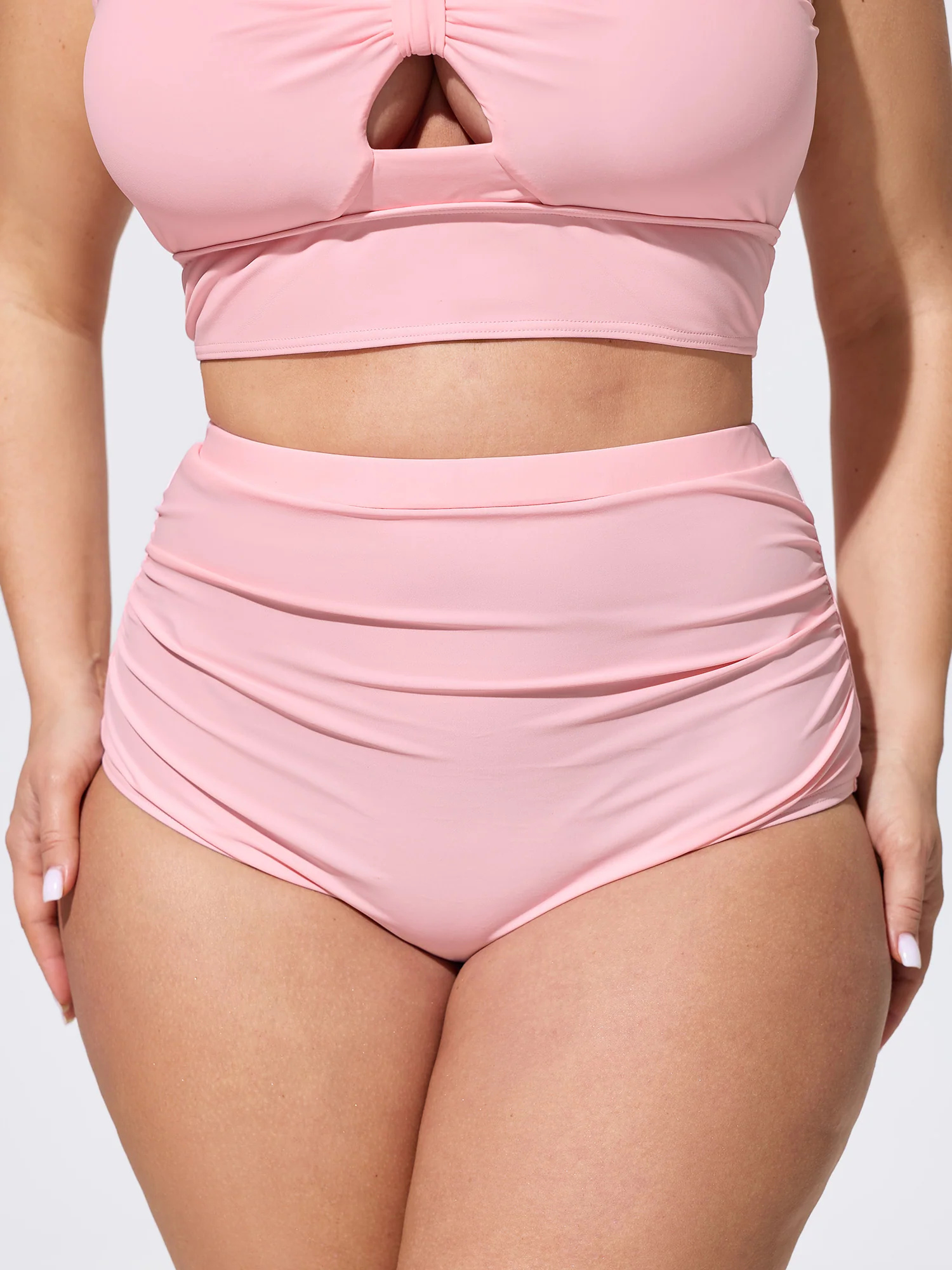 Sheer Sarong Sewn-In Brief Swim Bottoms