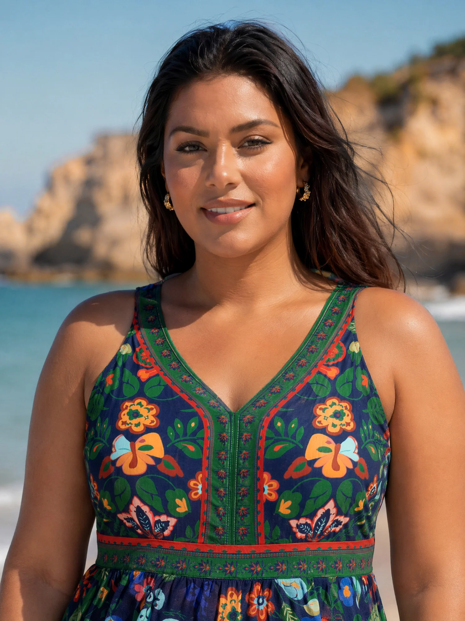 Two-Piece Tummy-Control Sarong Swimsuit