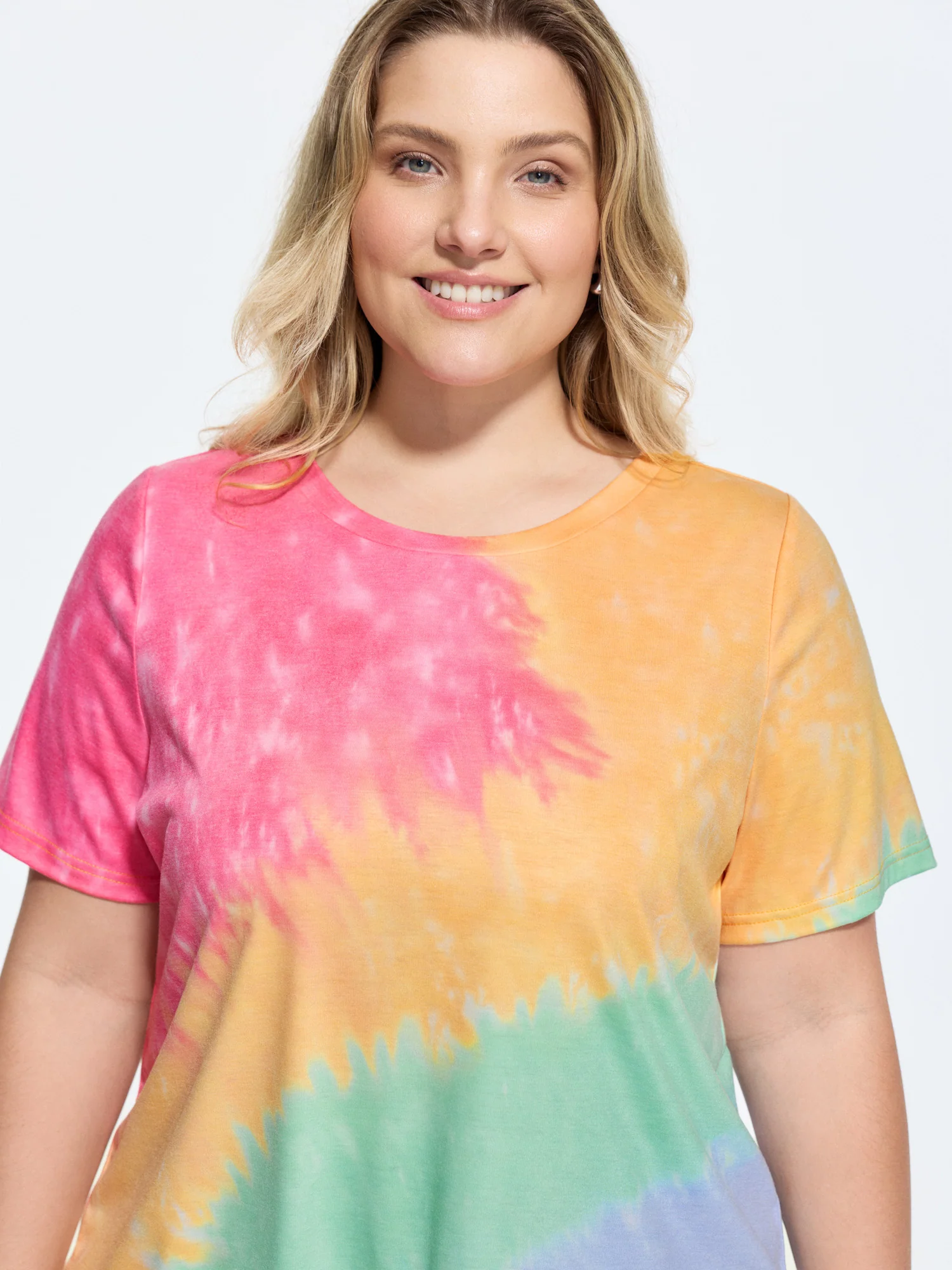 Supersoft Stretchy Tie-Dye Effect T-Shirt