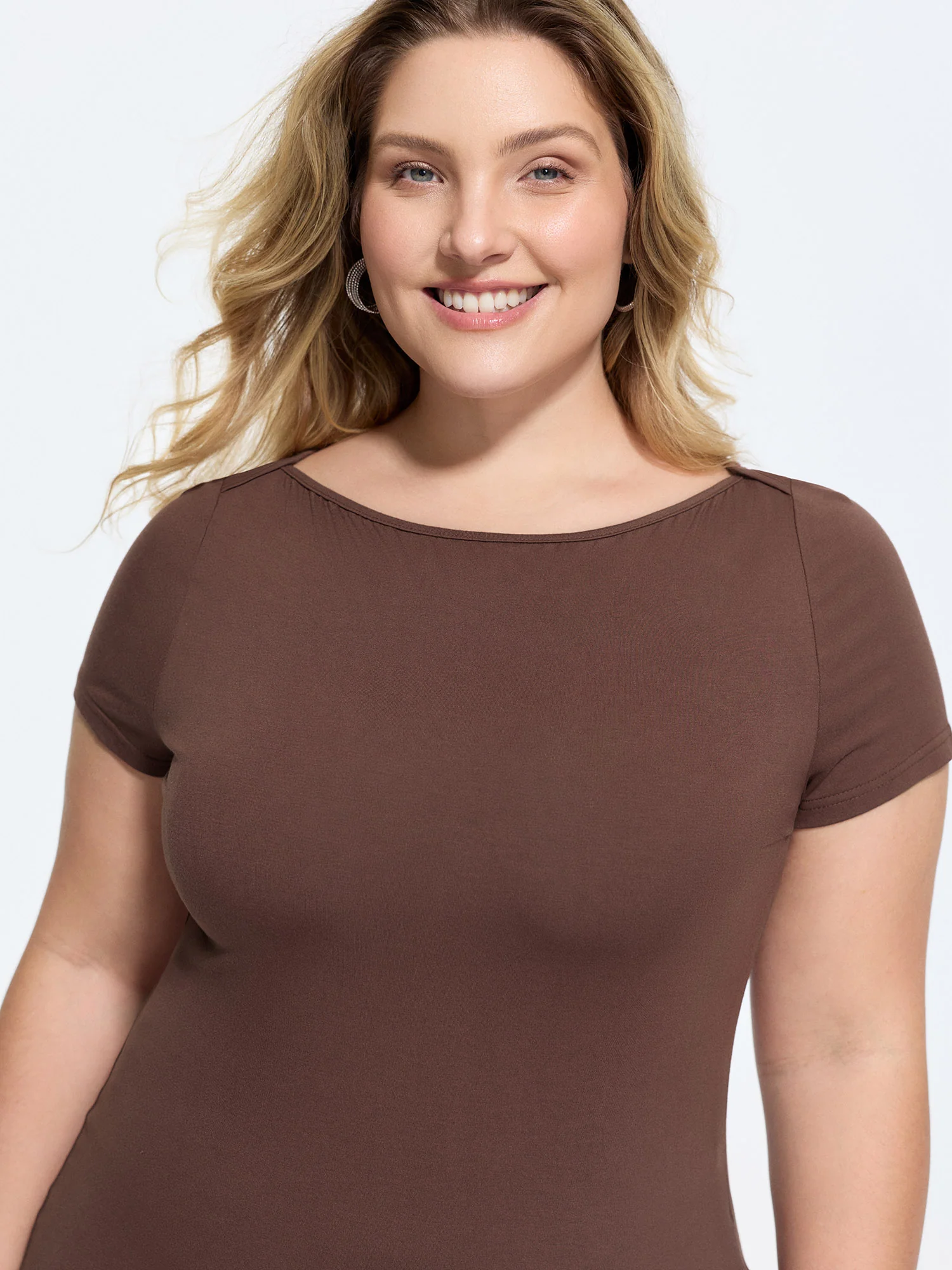 Supersoft Boat Neckline Fitted T-Shirt
