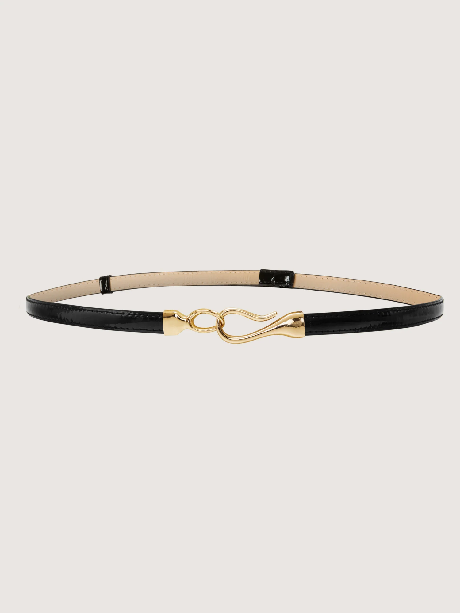 Glossy Gold Buckle Wide Extended Belt