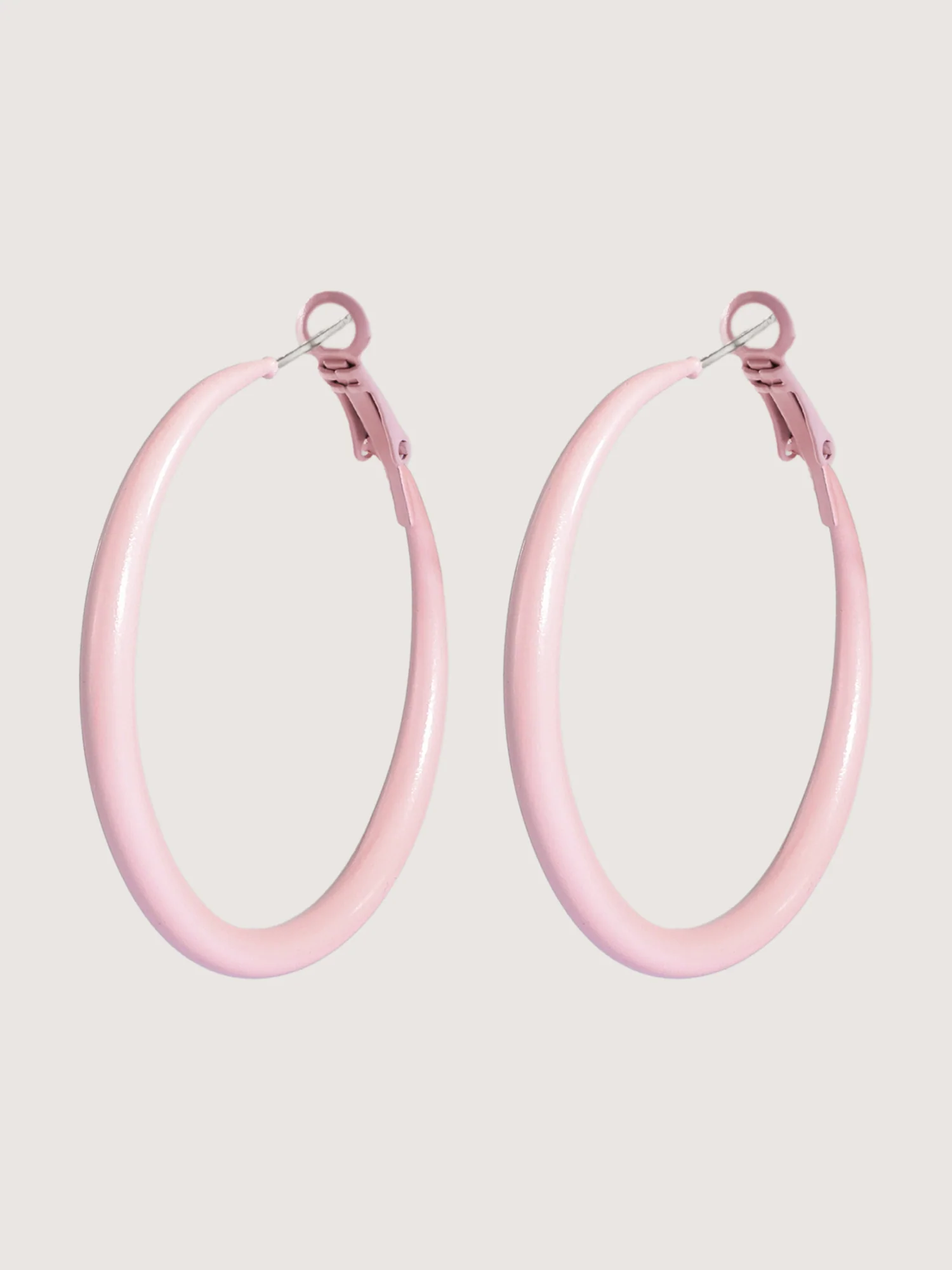 Glazed Plain Hoop Earrings