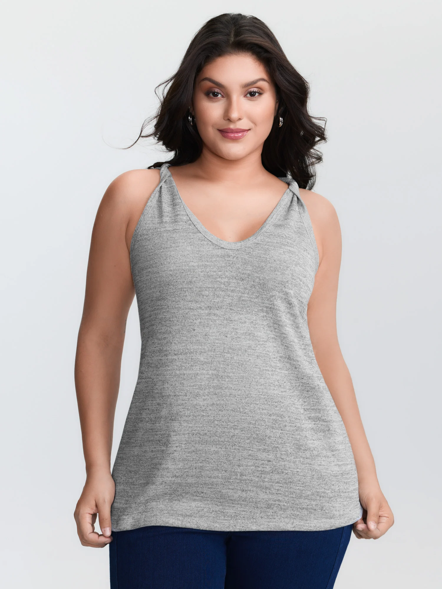 Supersoft Heather V-Neck Relaxed-Fit Tank Top