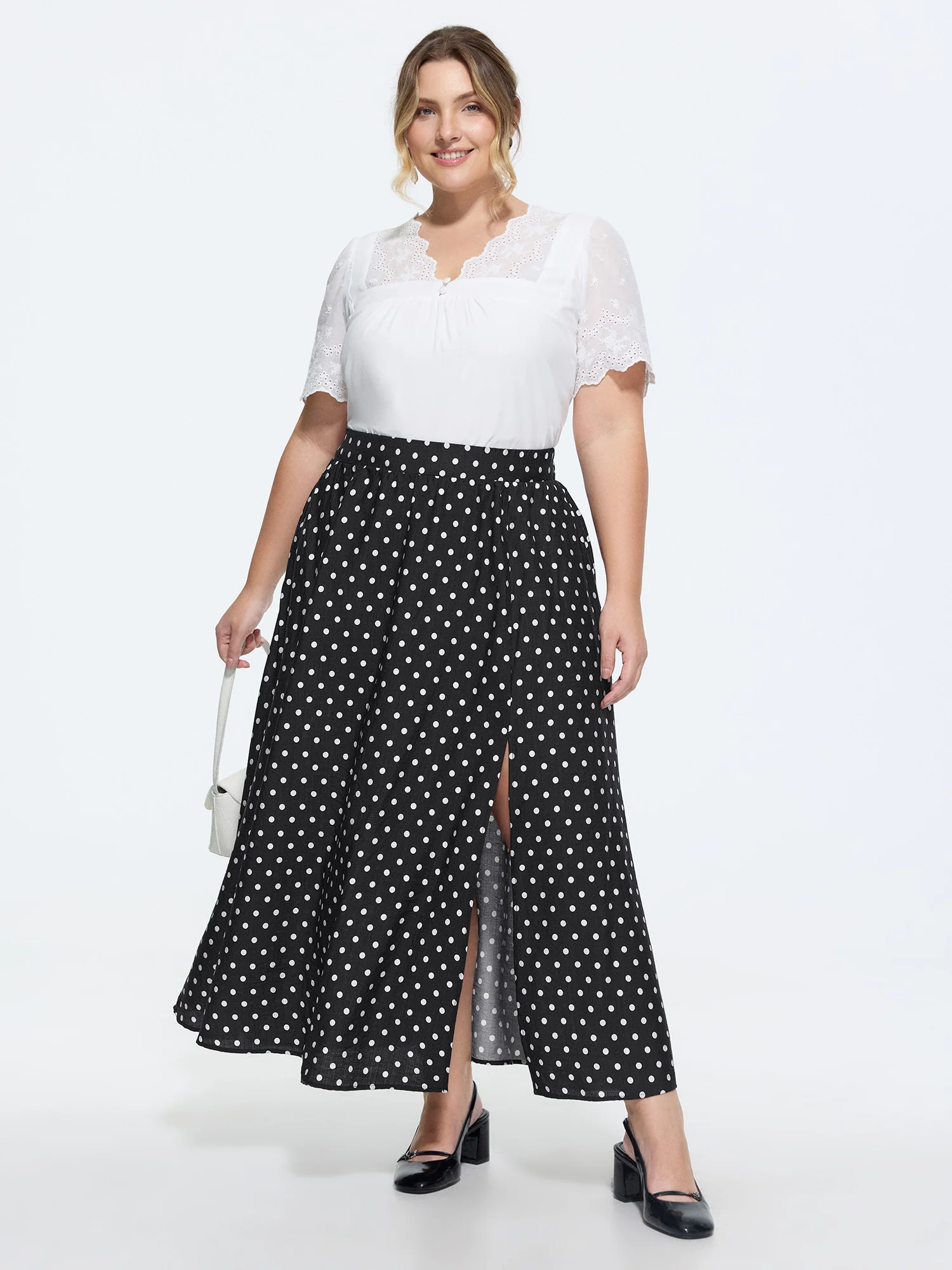 Polka Dots Charm Maxi Skirt