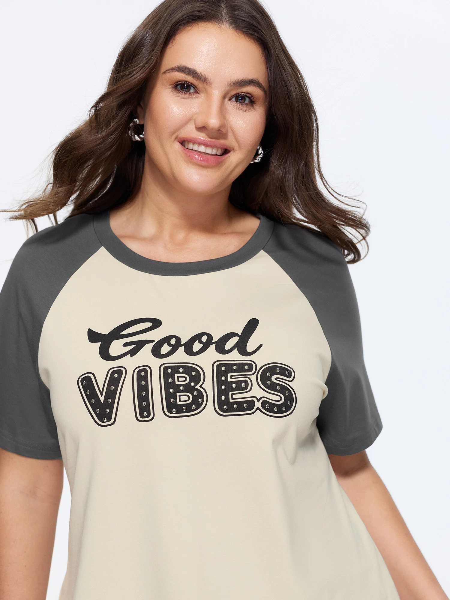Cotton Good Vibes Raglan Sleeve T-Shirt