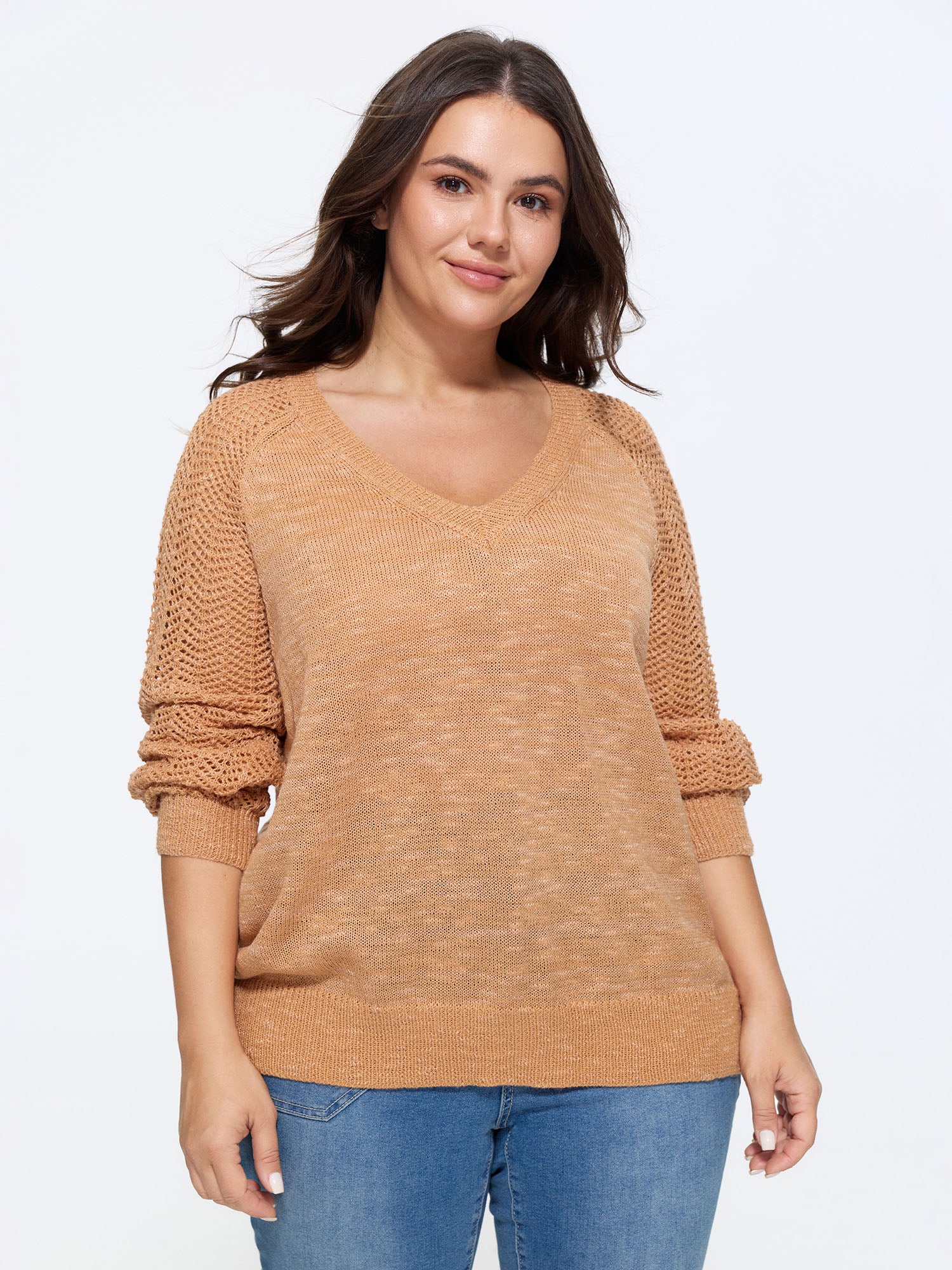 Texture Cut Out Raglan Sleeve Pullover