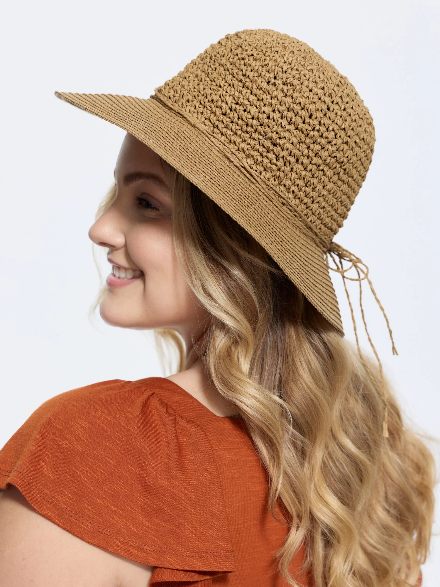 Straw Bow-Tie Wide Brim Sunhat