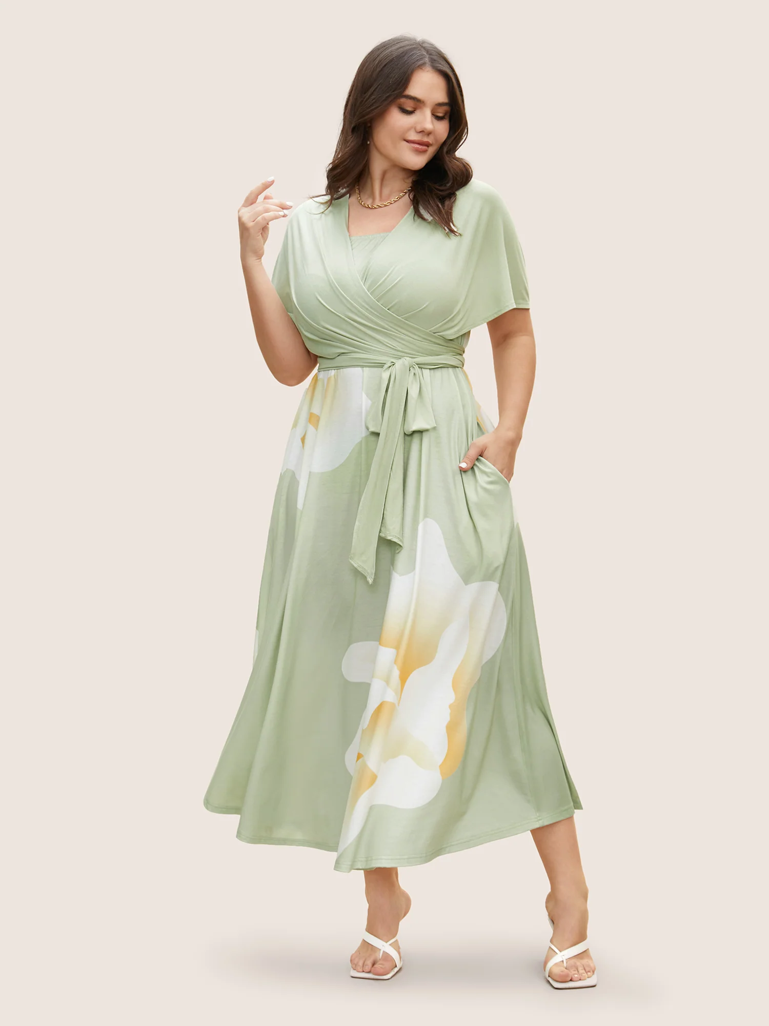 Everywhere Dress - Floral Mesh Ties Dress
