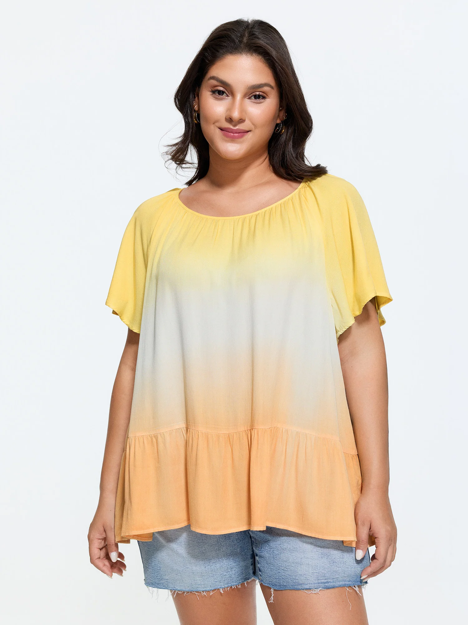 Supersoft Color Gradient Relaxed-Fit Top