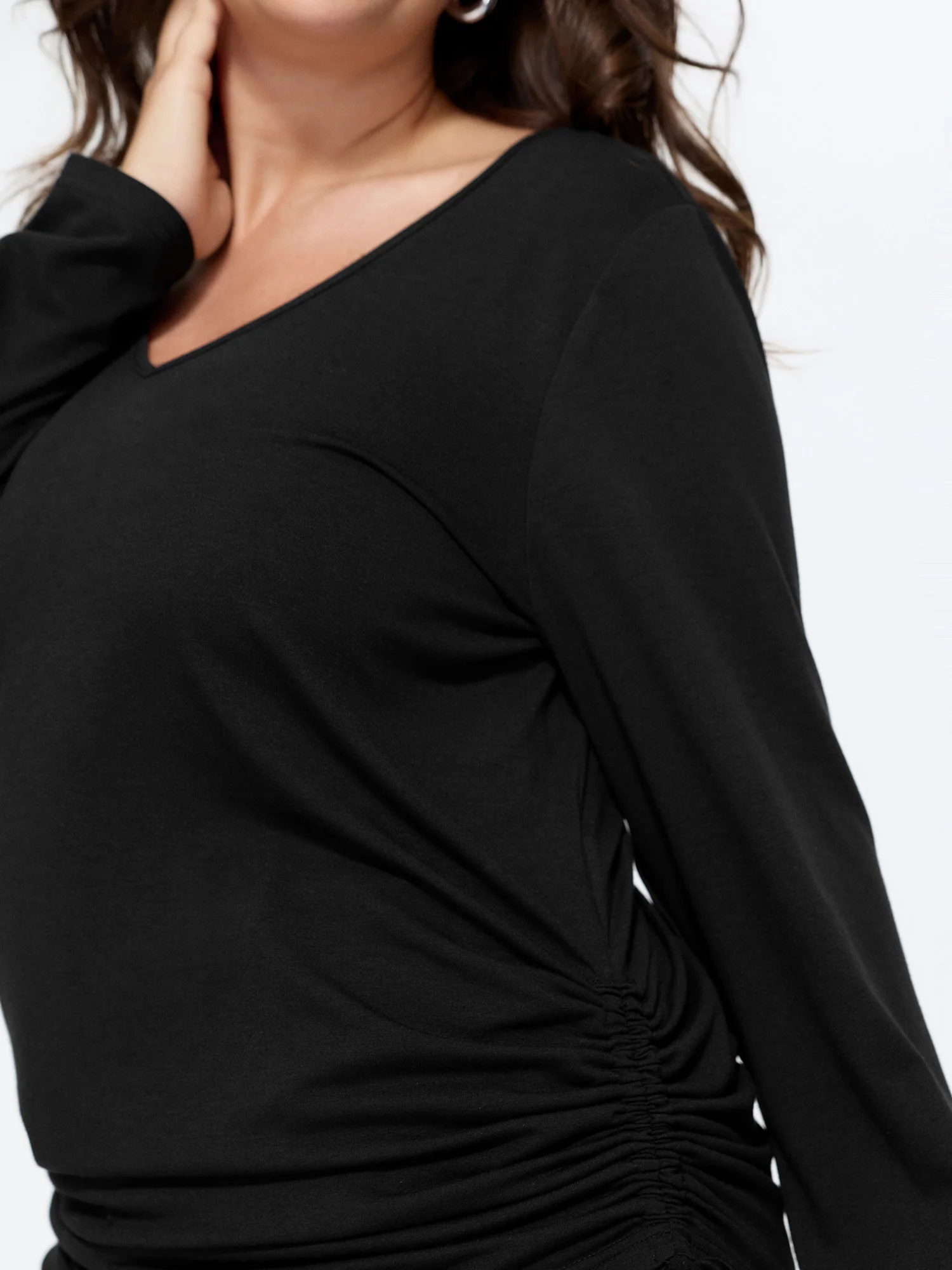 Supersoft Stretchy Adjustable Drawstring Side Jersey Top