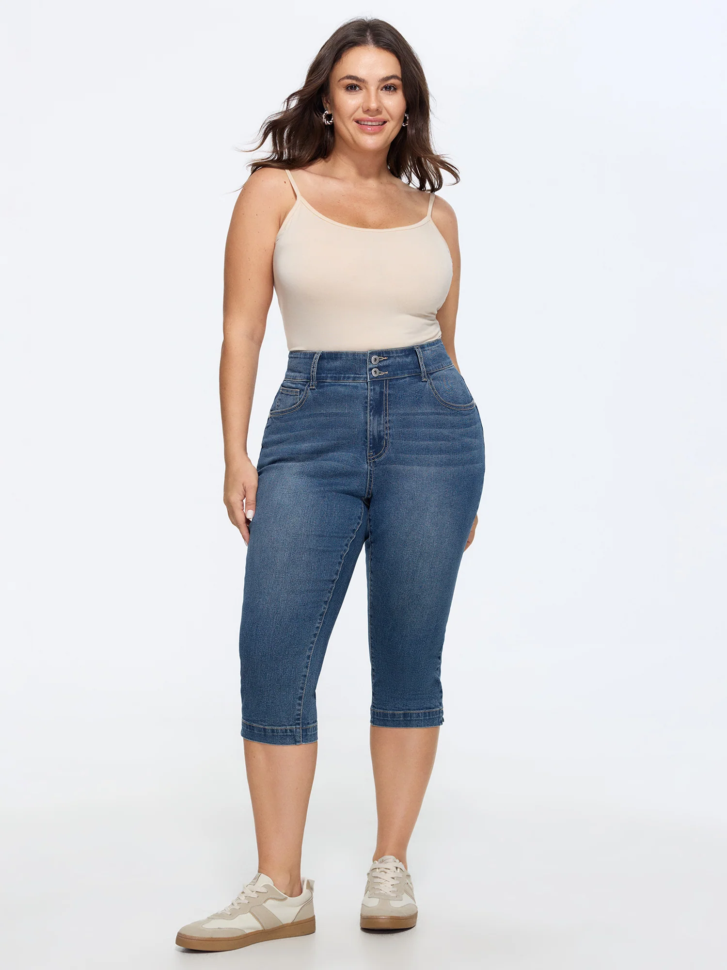 Stretchy Skinny-Fit Cropped Jeans